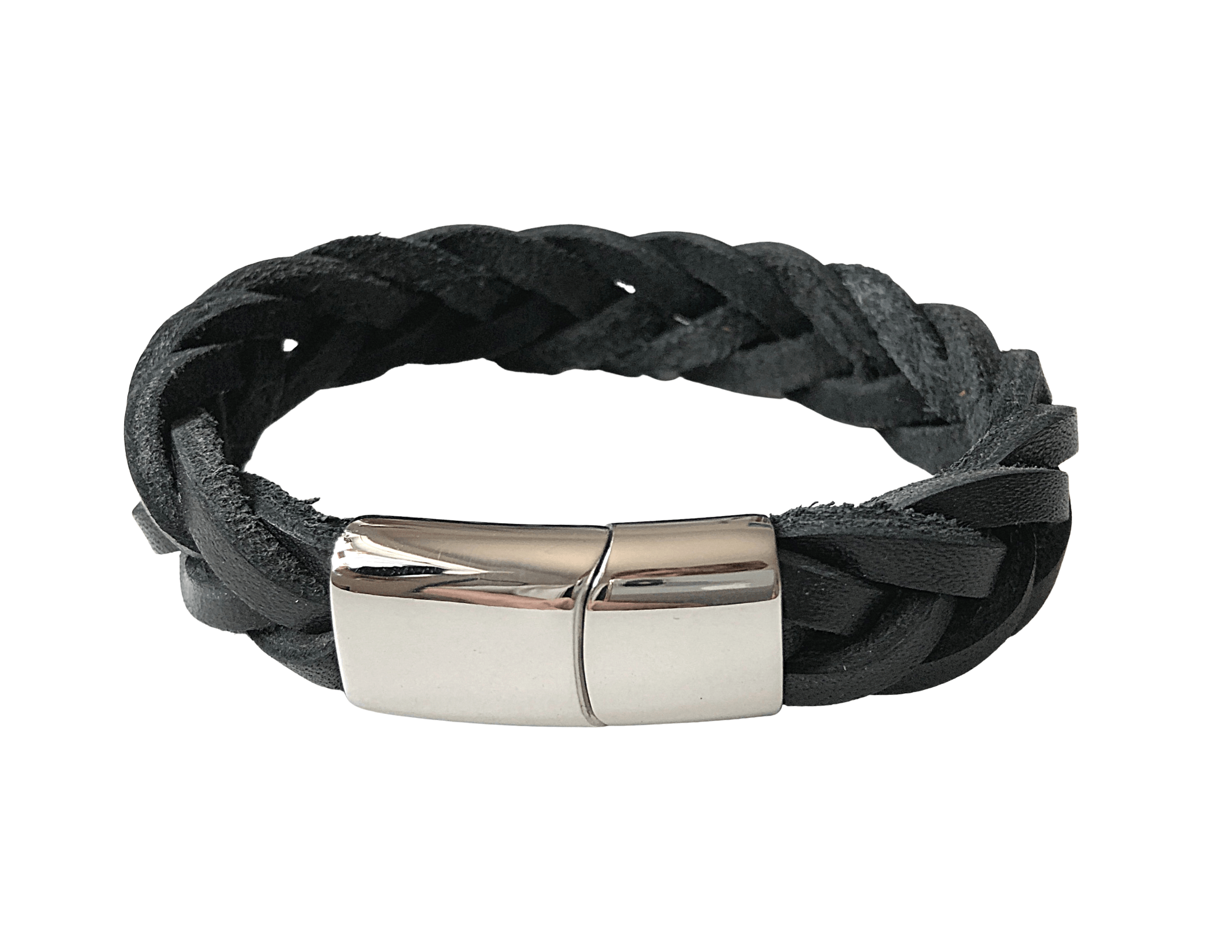 Armband | geflochtenes Lederarmband | schwarz - Roo's Gift Shop