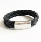 Armband | geflochtenes Lederarmband | schwarz - Roo's Gift Shop