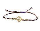 Armband | lila | Zirkonia Peacezeichen - Roo's Gift Shop