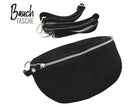 Bauchtasche | Cross Body Bag | Wildleder | schwarz - Roo's Gift Shop