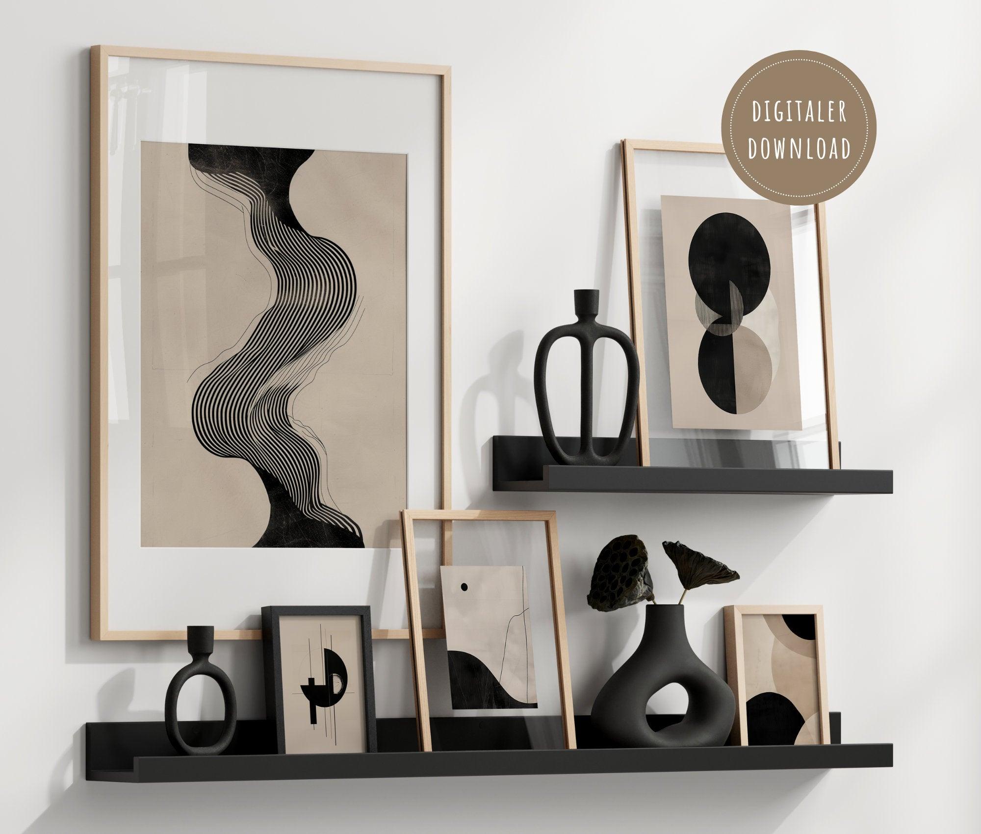 Boho Poster | Abstrakte Kunst | Japandi Style | digitaler download - Roo's Gift Shop