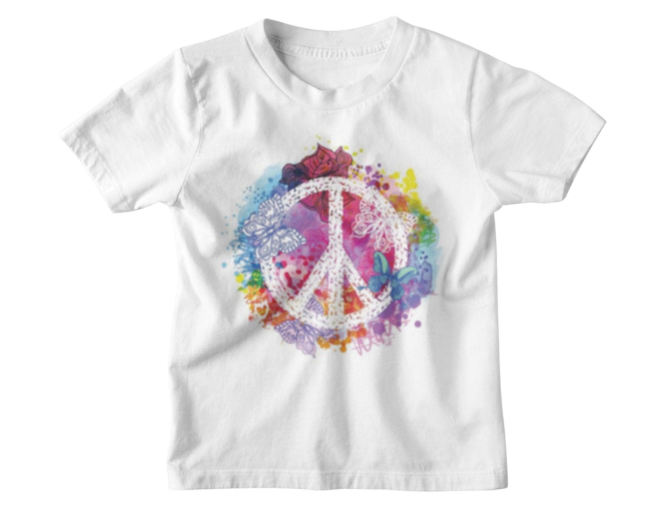 Bügelbild | mit Namen | personalisiert | Peacezeichen - Roo's Gift Shop