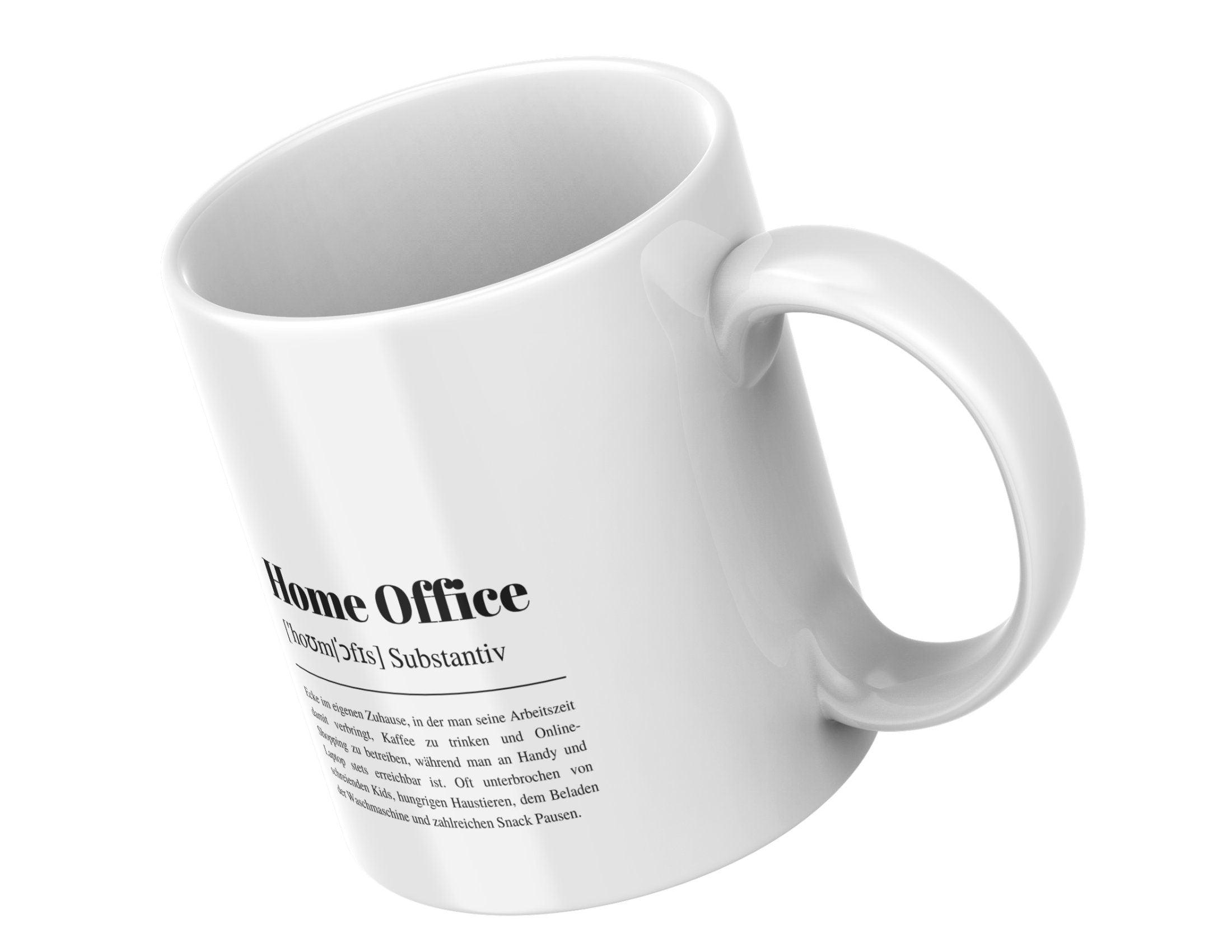 Büro Tasse Keramik | Definition Home Office | lustiges Geschenk Kollege - Roo's Gift Shop