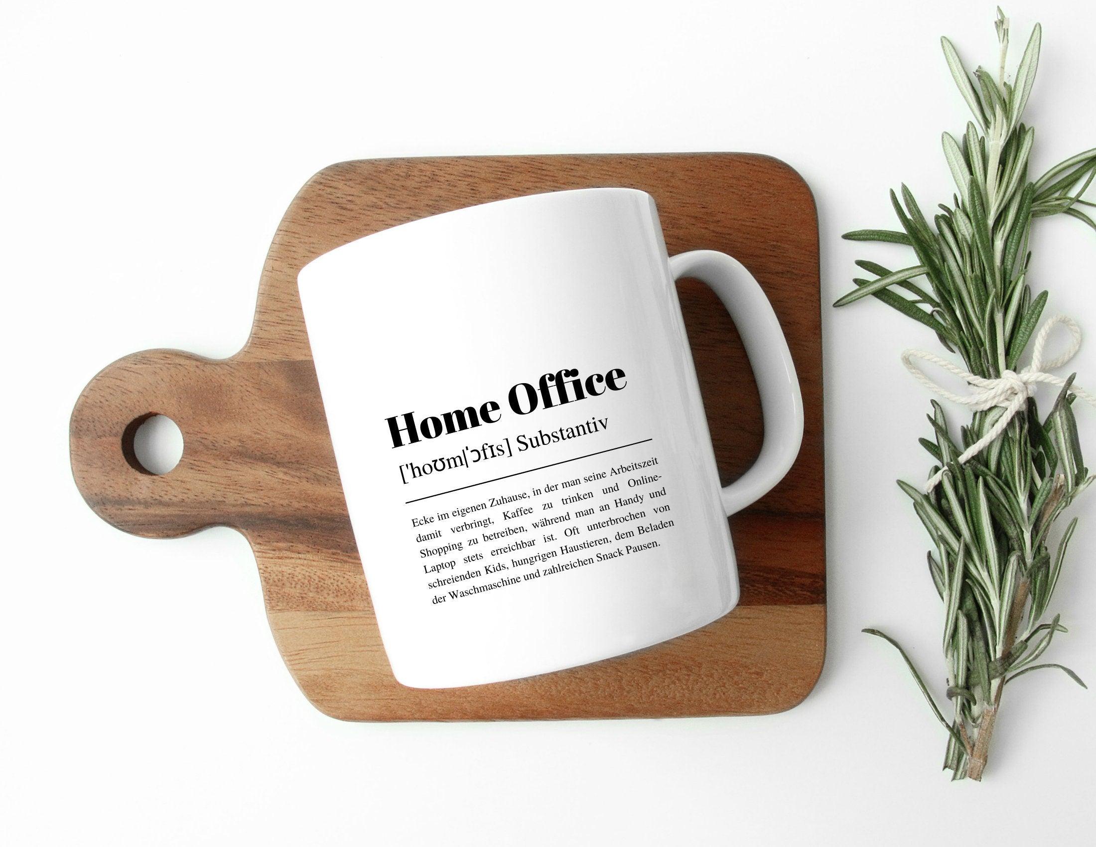 Büro Tasse Keramik | Definition Home Office | lustiges Geschenk Kollege - Roo's Gift Shop