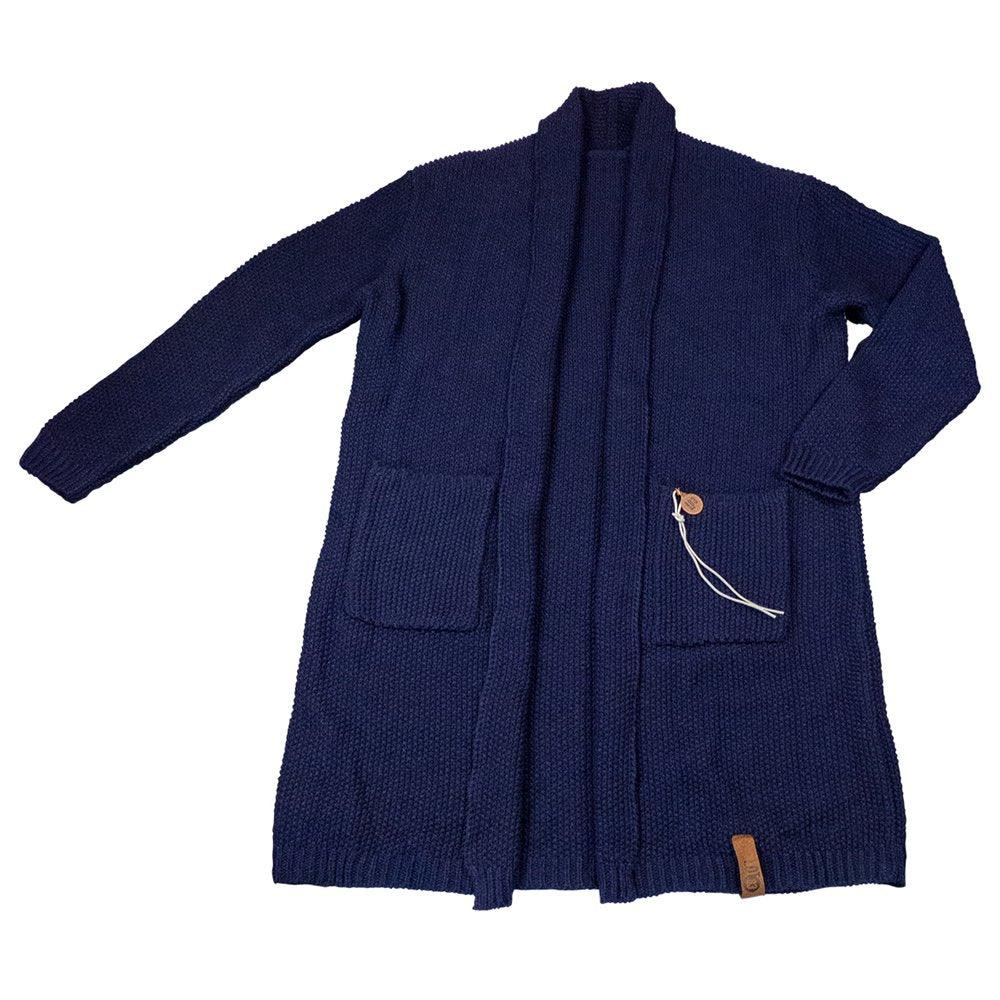 Cardigan Noor in Petrol | Strickjacke blau - Roo's Gift Shop