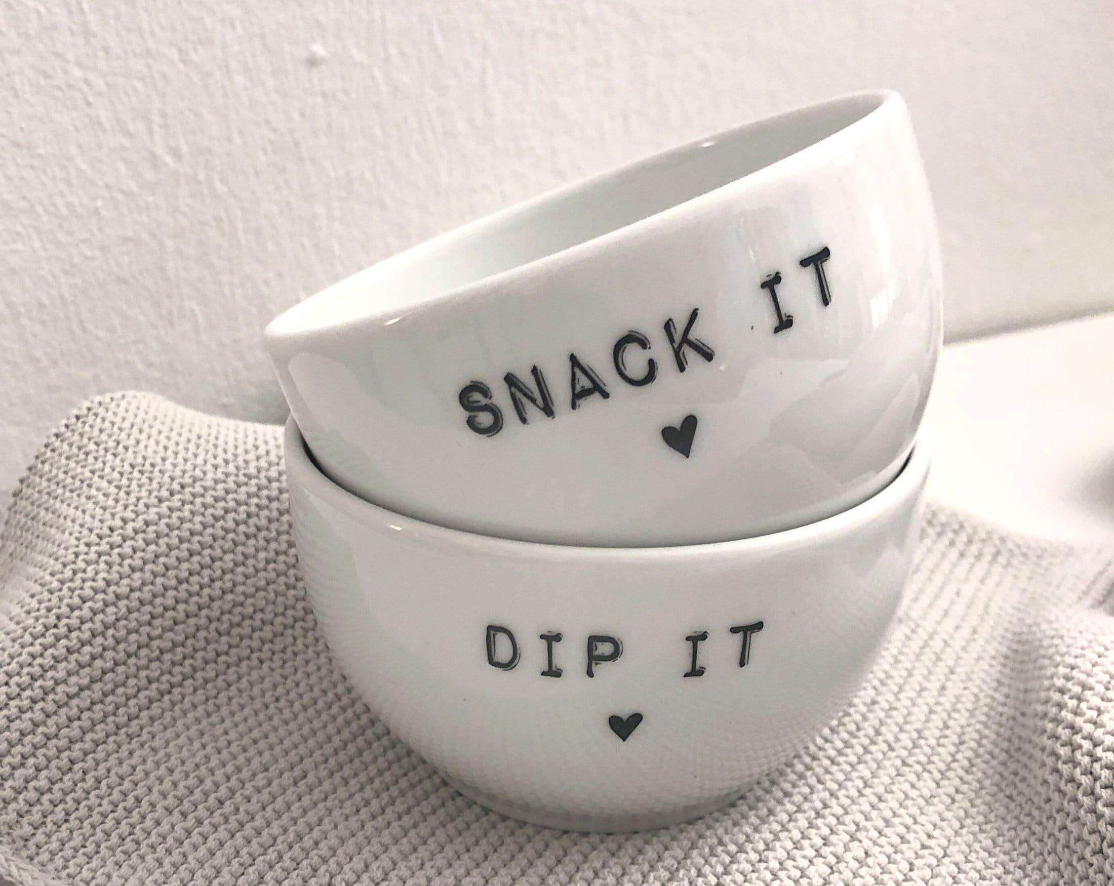 Dip Schälchen aus weißem Porzellan | Snack it | Dip it | Olio | Cheese - Roo's Gift Shop