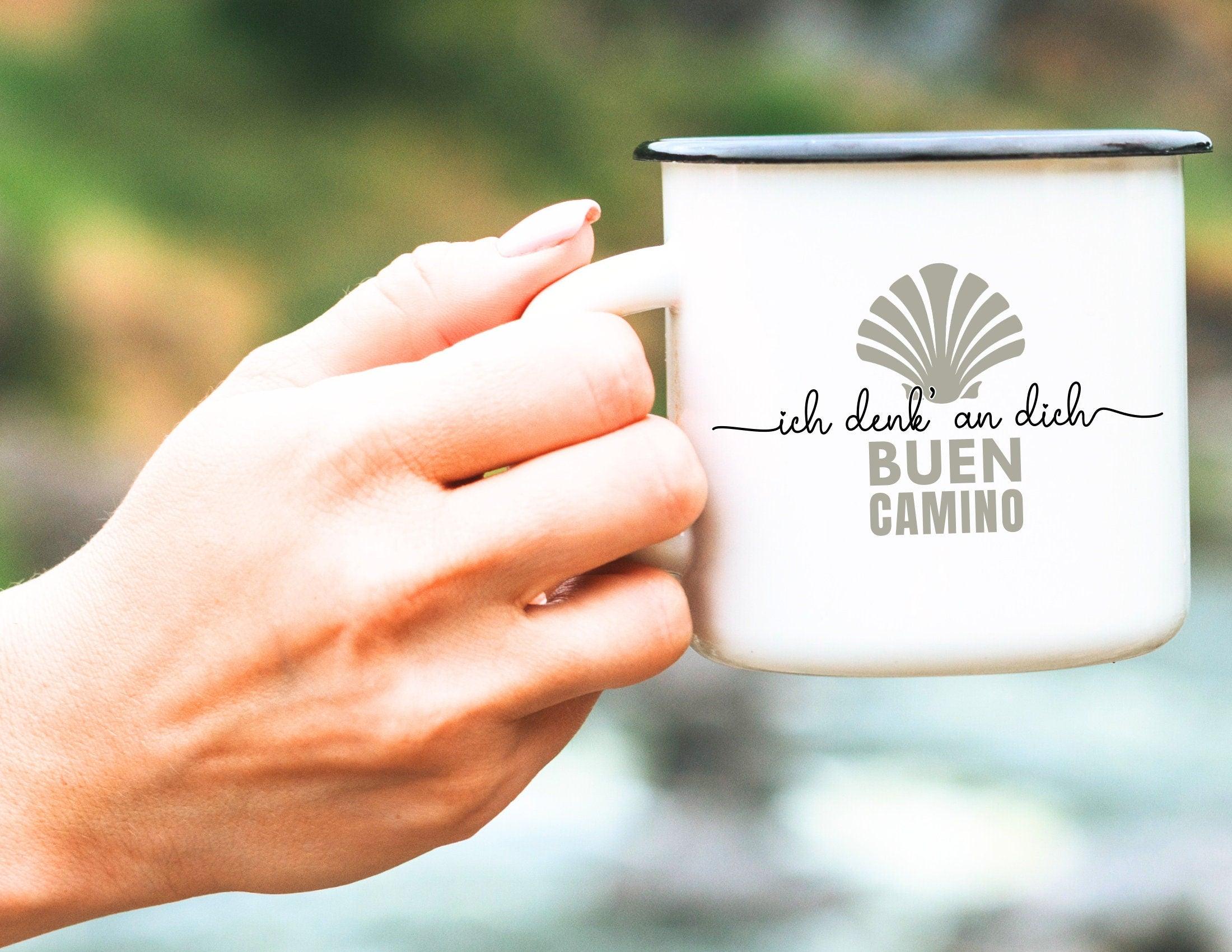 Emaille Tasse | Personalisiert | Buen Camino | Jakobsweg Pilgertasse - Roo's Gift Shop