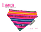 Ethno Halstuch "Love Lima" | neon pink | Bandana für Hunde - Roo's Gift Shop