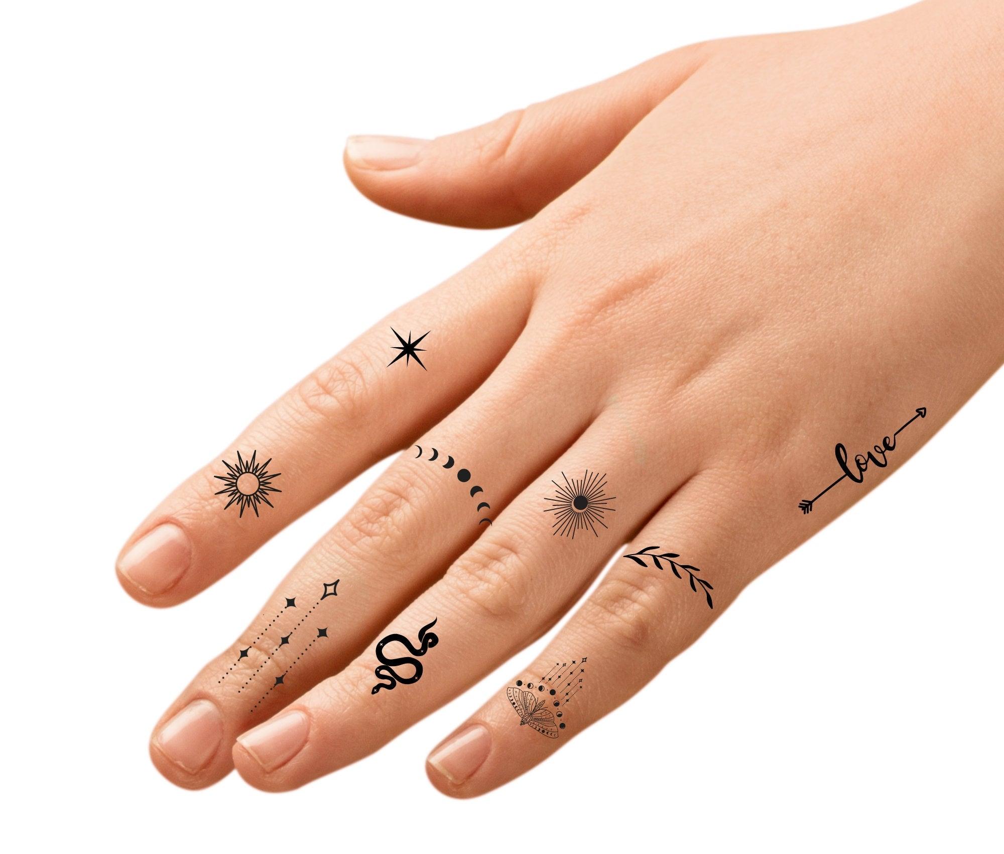 Finger Tattoos | temporäre Mini Tattoos | diverse Motive - Roo's Gift Shop