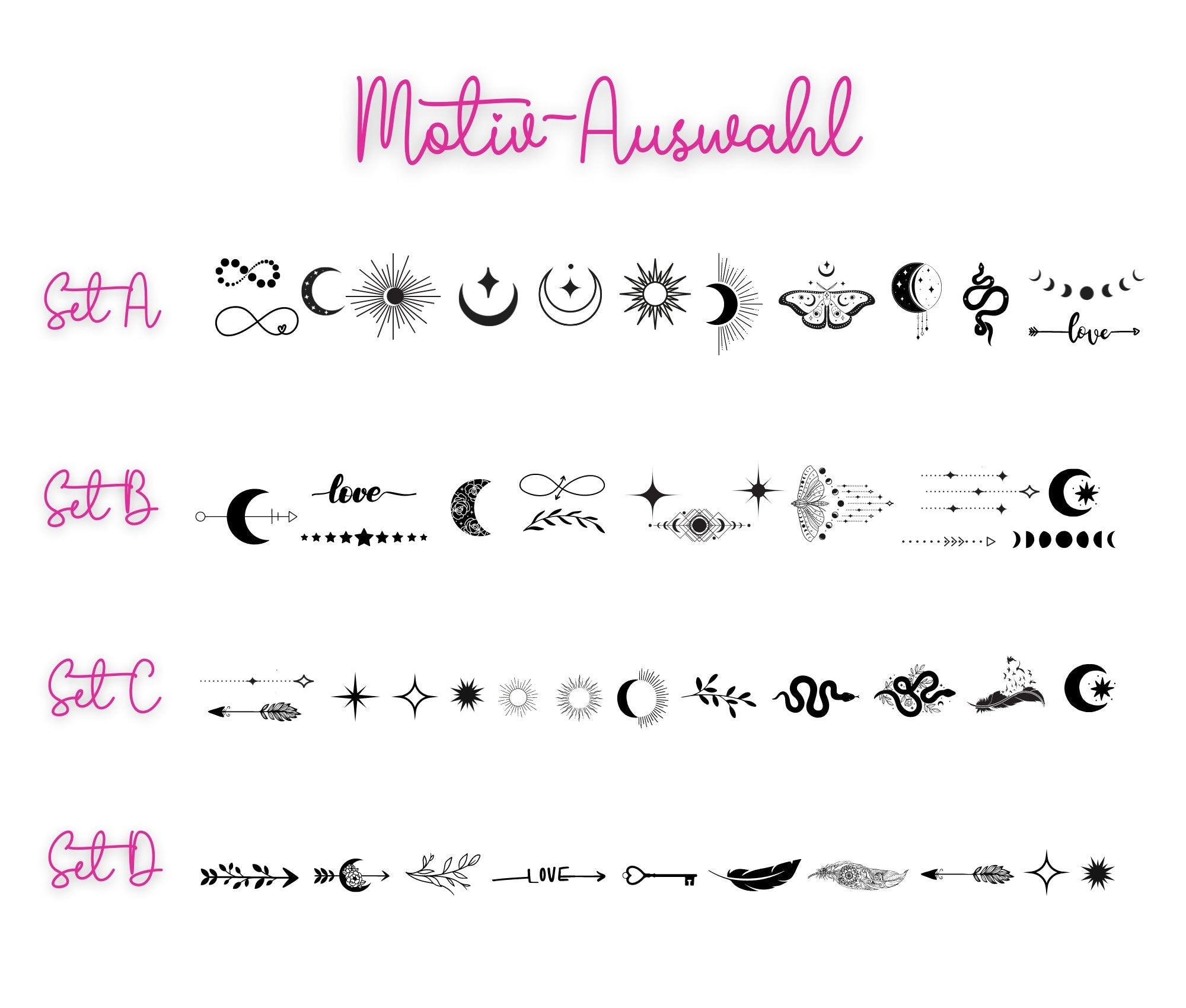 Finger Tattoos | temporäre Mini Tattoos | diverse Motive - Roo's Gift Shop