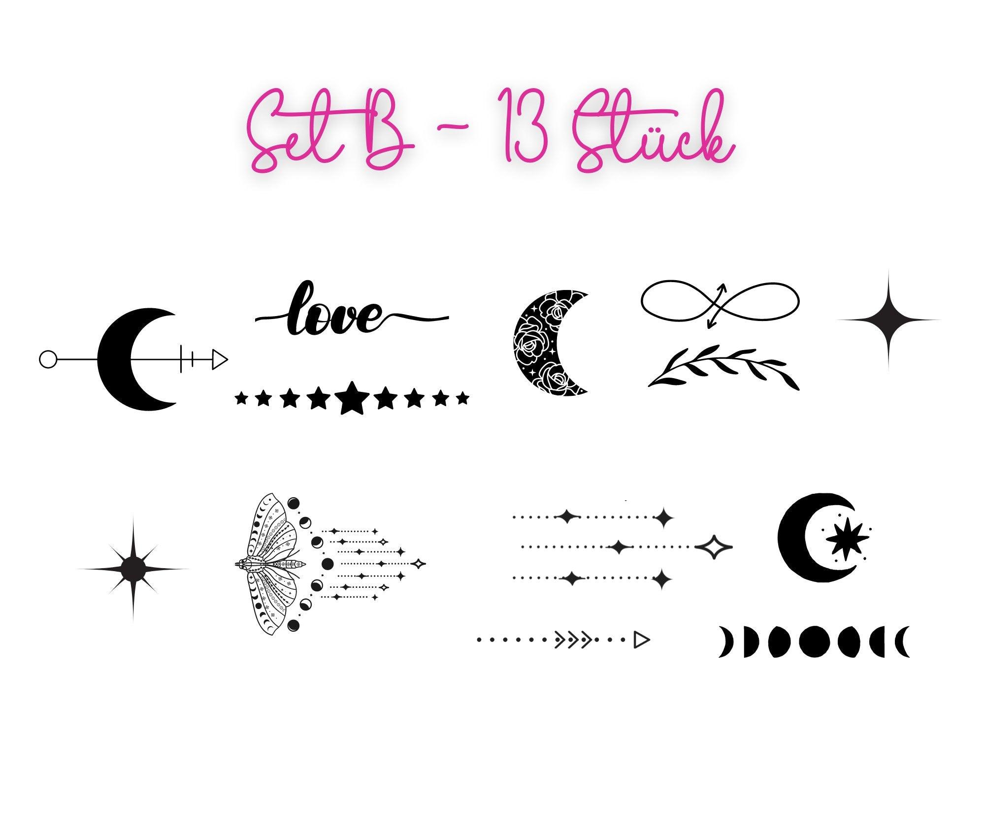 Finger Tattoos | temporäre Mini Tattoos | diverse Motive - Roo's Gift Shop