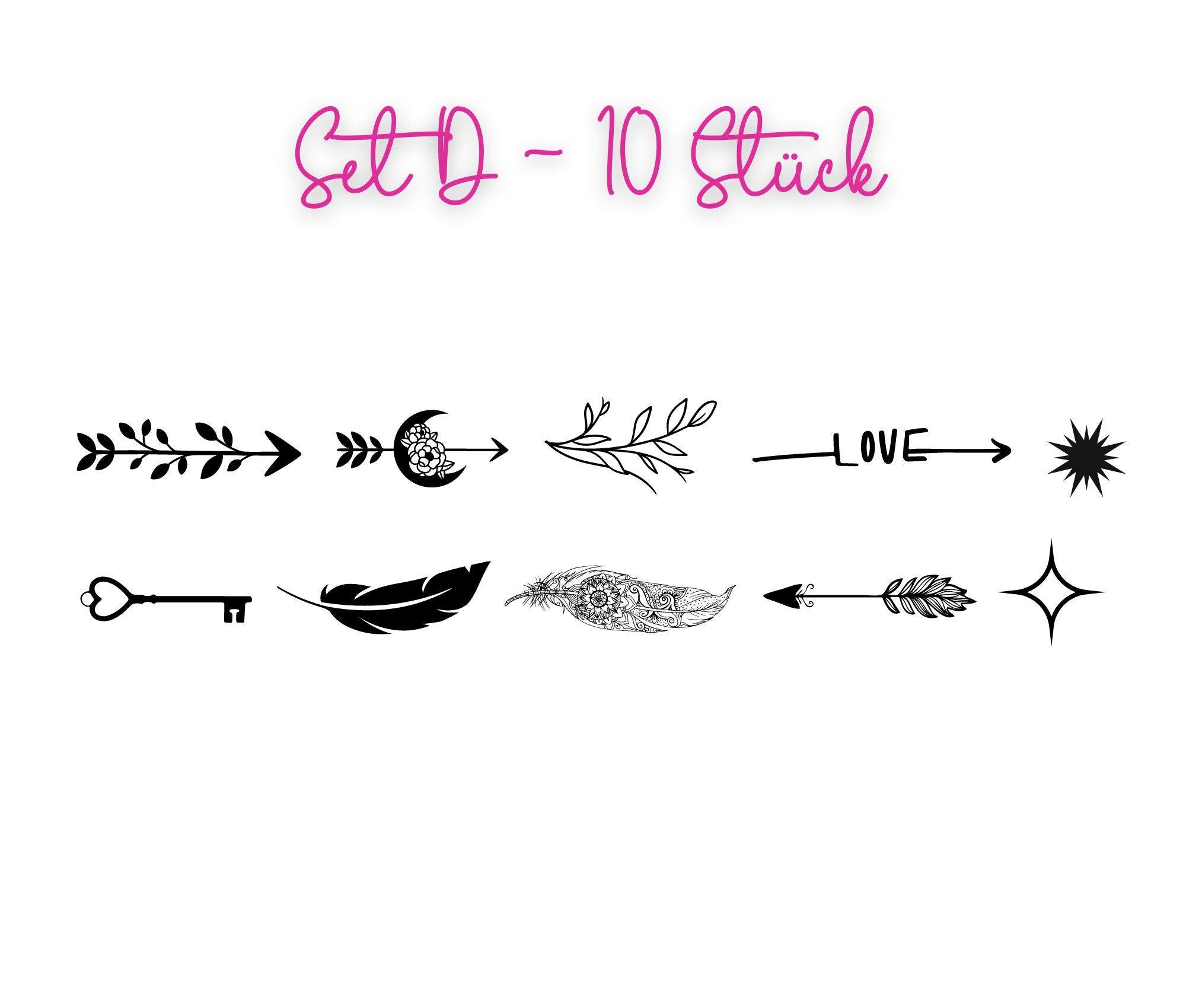 Finger Tattoos | temporäre Mini Tattoos | diverse Motive - Roo's Gift Shop