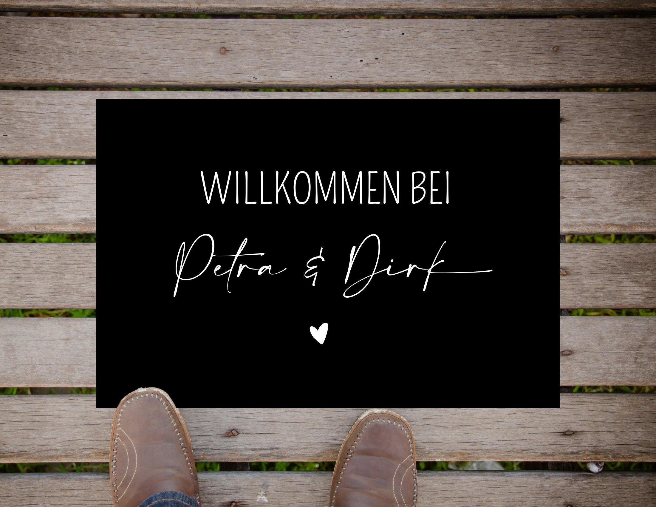 Fußmatte für Paare | Personalisierter Fußabtreter Hochzeit - Roo's Gift Shop