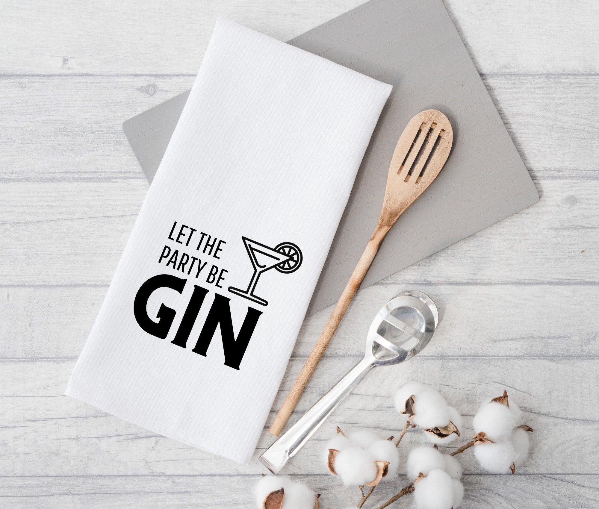Geschirrtuch | Let the Party be Gin | lustiger Spruch - Roo's Gift Shop