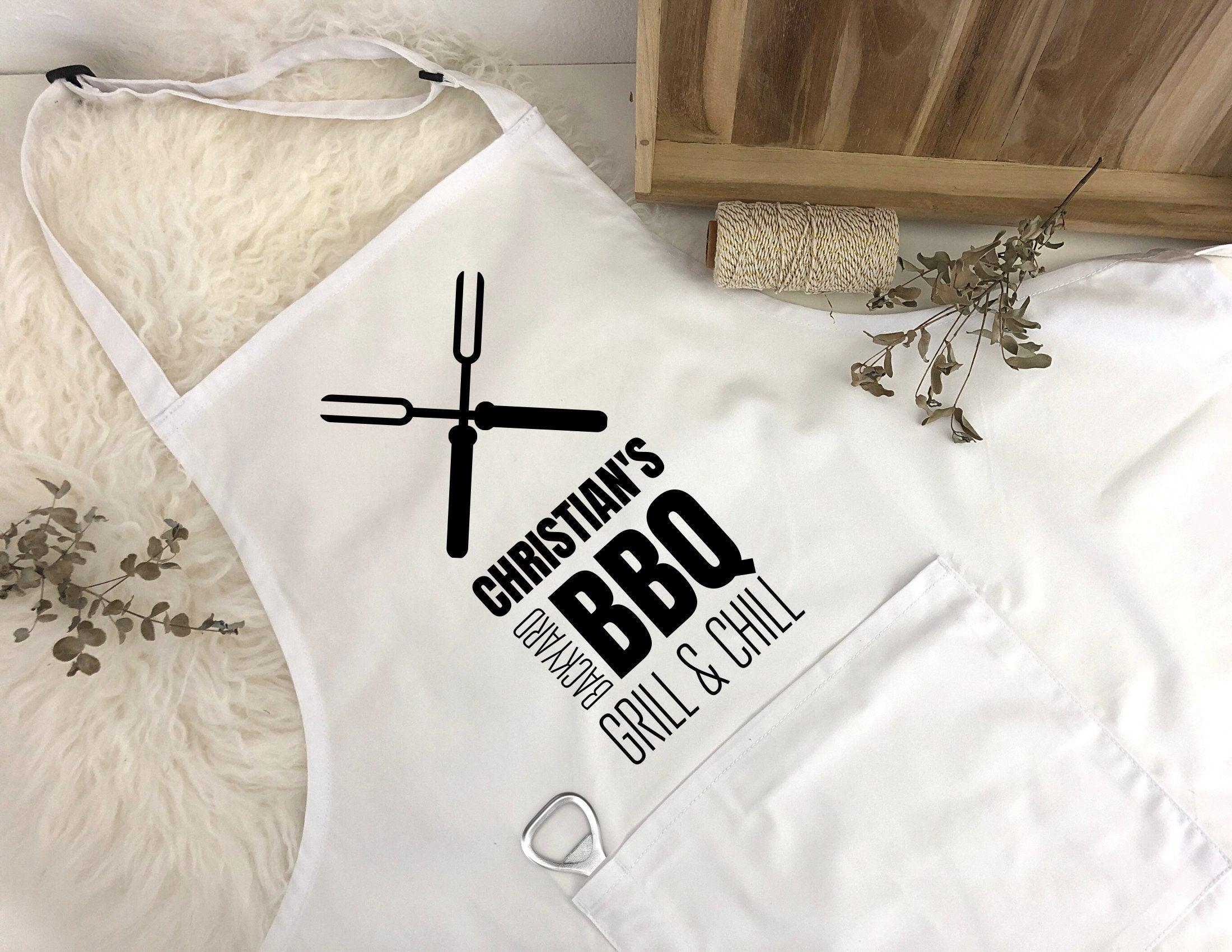 Grillschürze | BBQ Grill & Chill | personalisiert - Roo's Gift Shop