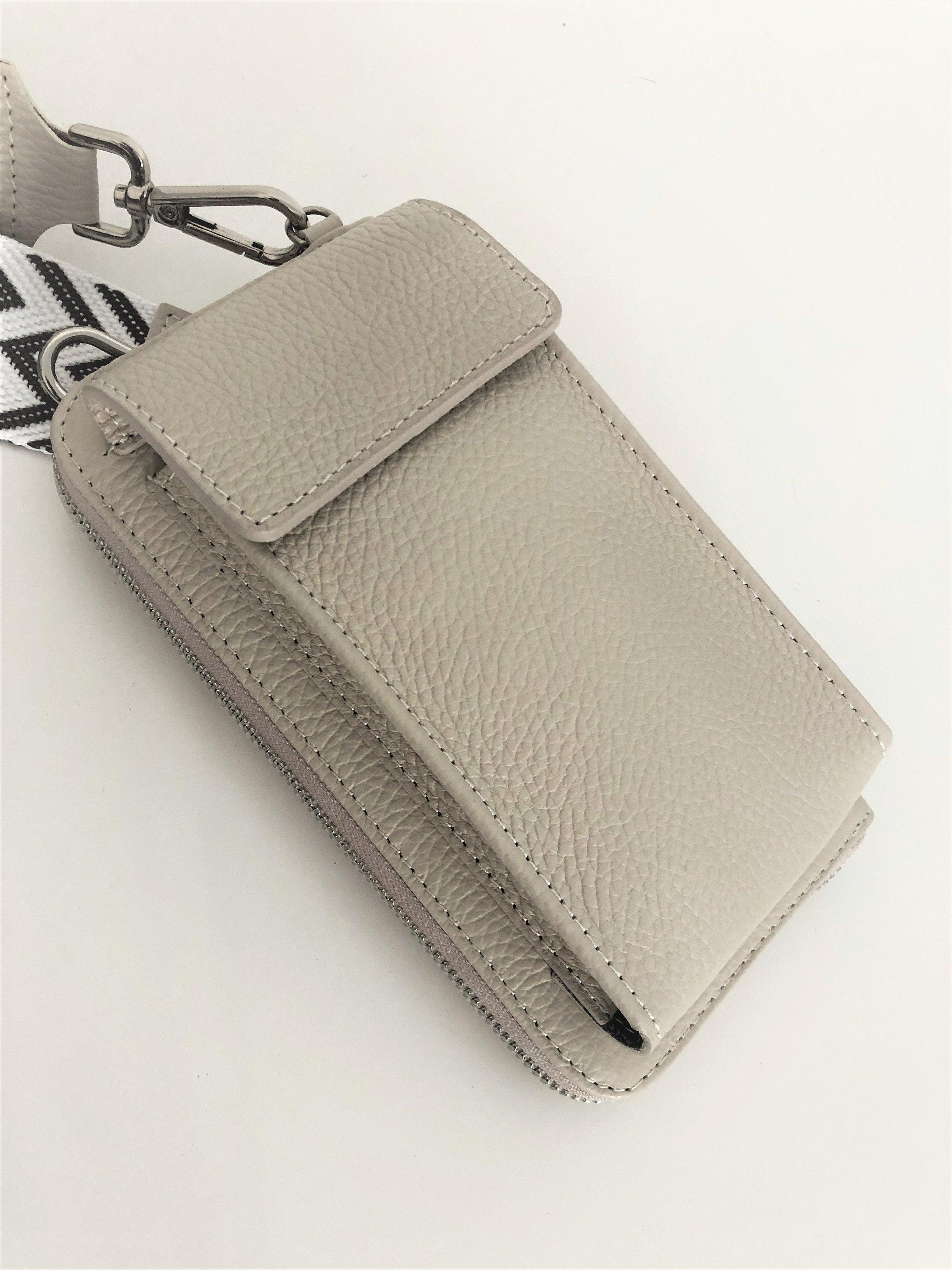 Handyportemonnaie | Echt Leder | beige - Roo's Gift Shop