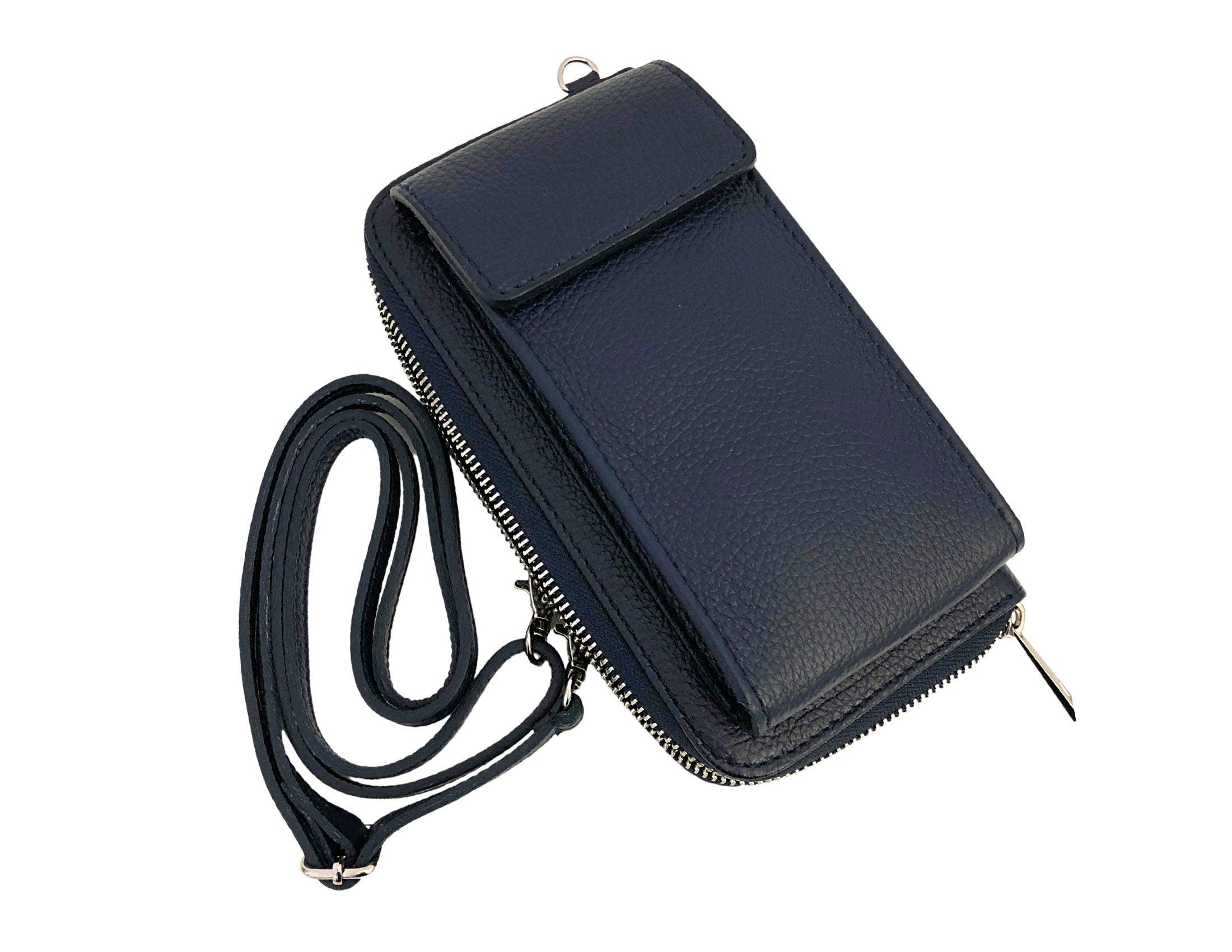 Handyportemonnaie | Echt Leder | blau - Roo's Gift Shop