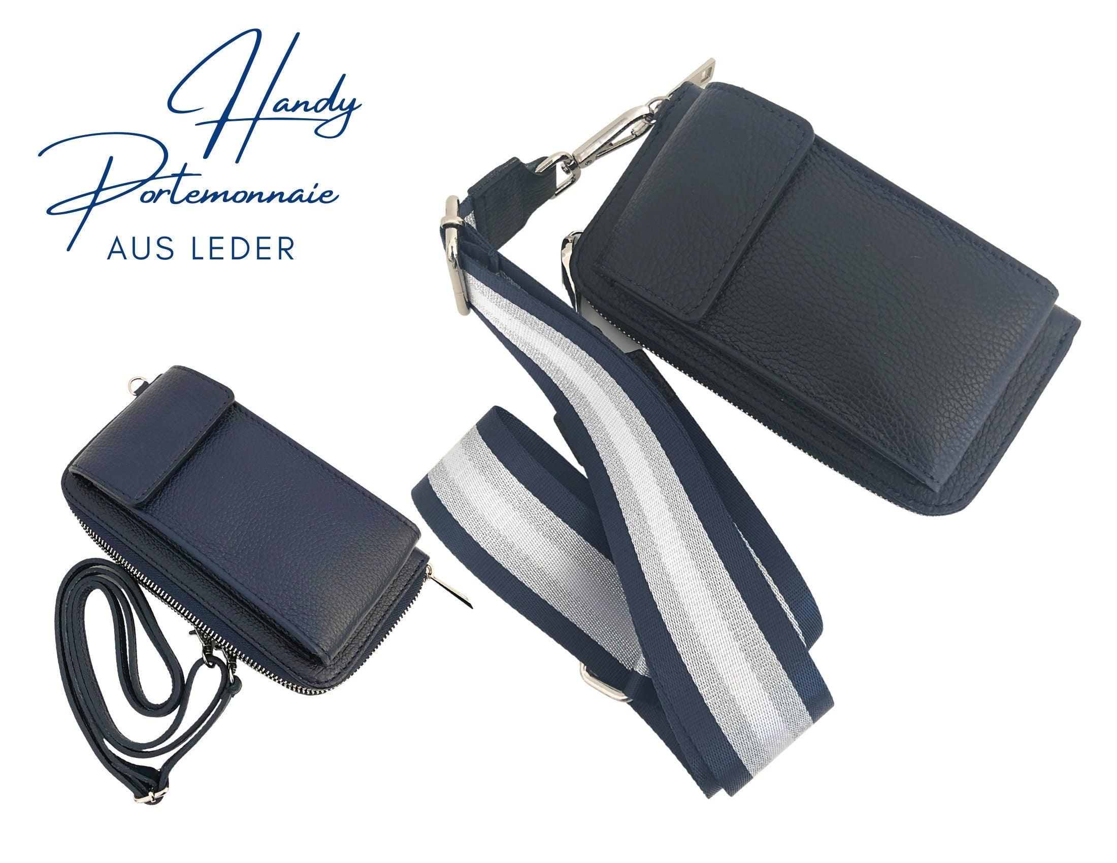 Handyportemonnaie | Echt Leder | blau - Roo's Gift Shop