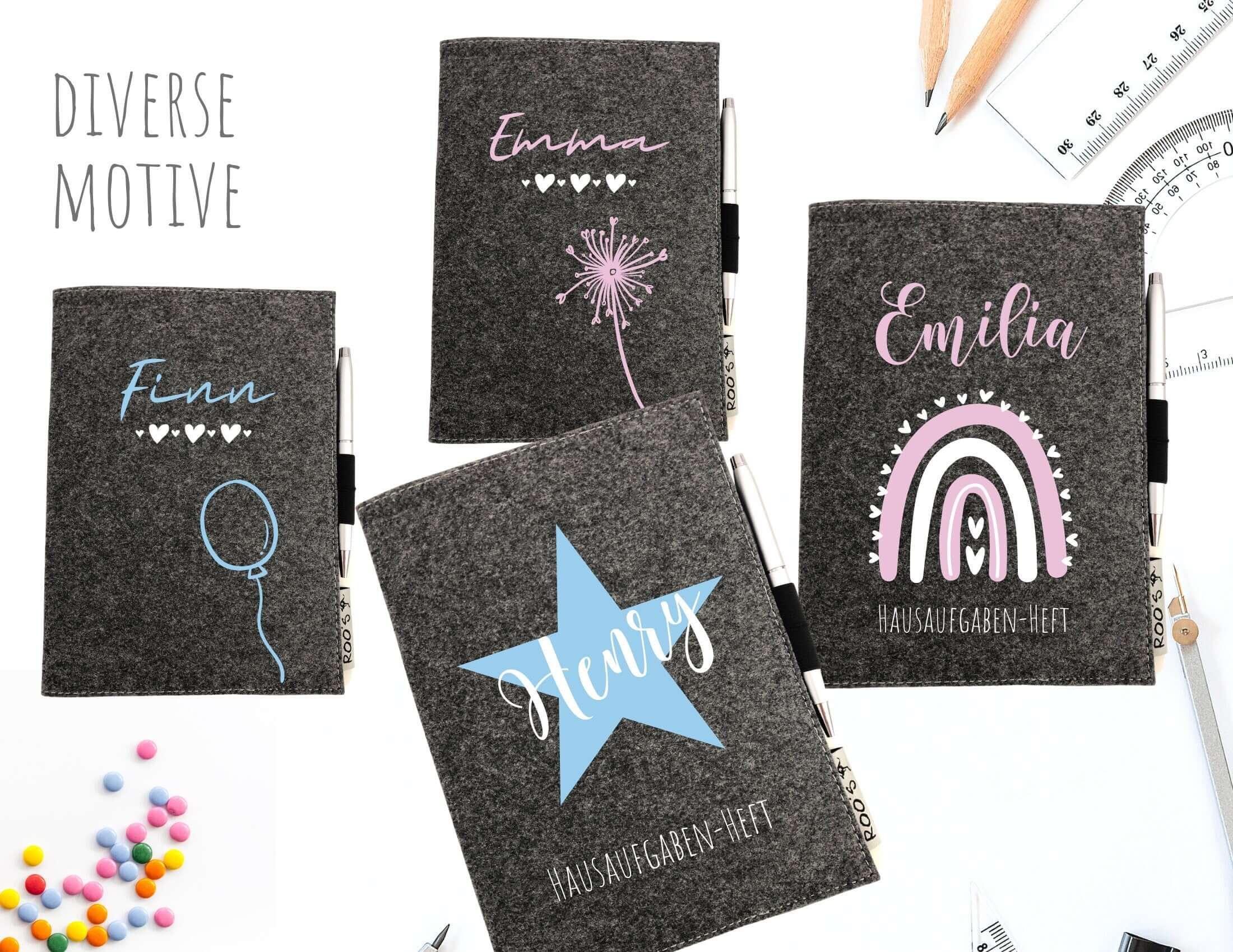 Hefthülle | Filz | DIN A5 | personalisiert - Roo's Gift Shop