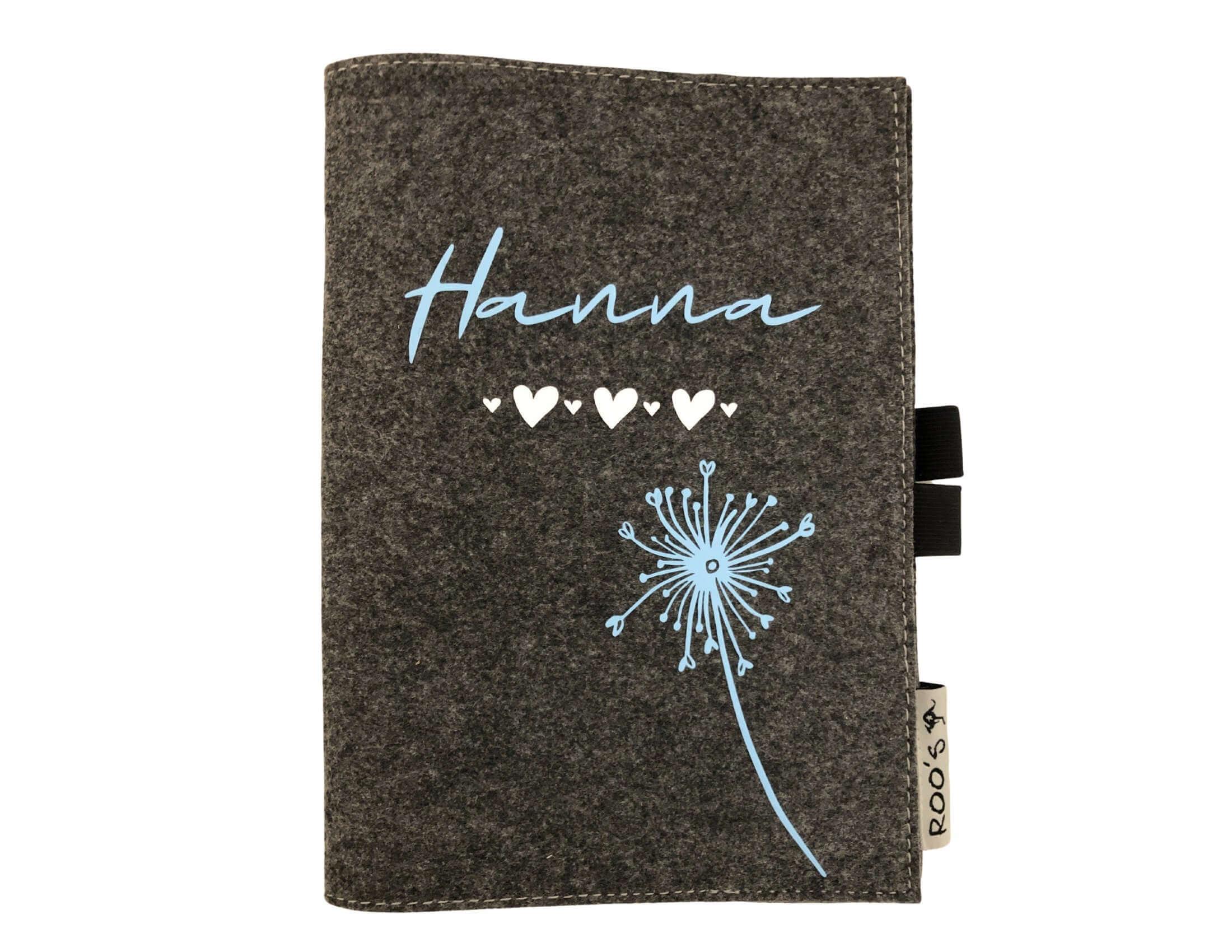 Hefthülle | Filz | DIN A5 | personalisiert - Roo's Gift Shop