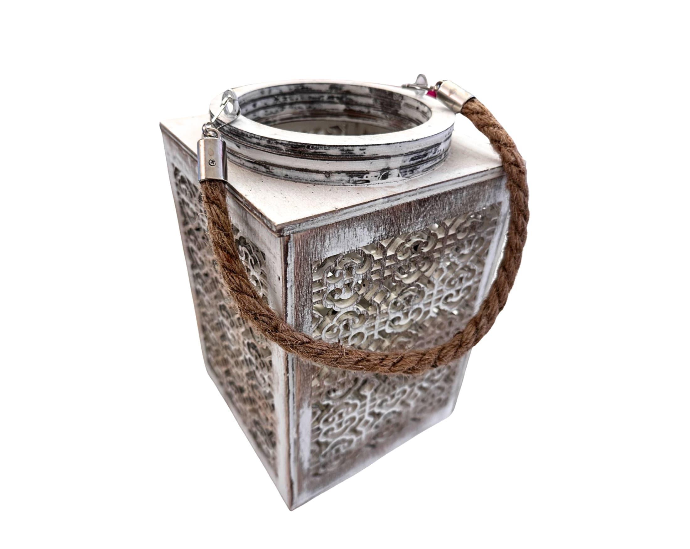 Holzlaterne | Vintage Shabby | marokkanischer Style - Roo's Gift Shop