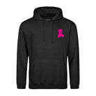 Hoodie Pink Velvet Teddy Bear Chest - Schwarz - Roo's Gift Shop