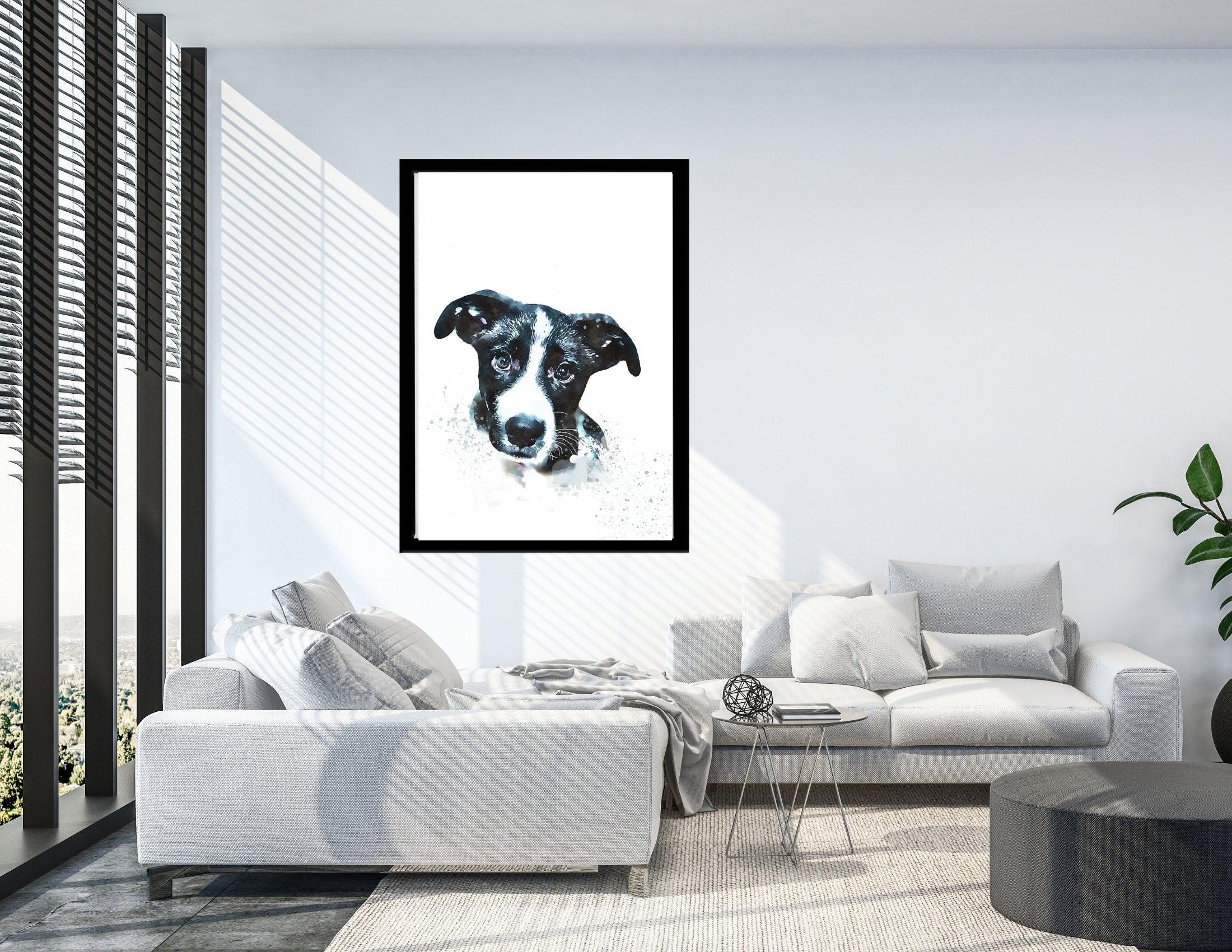 Hunde Portrait | Rahmen | Tierportrait nach Foto - Roo's Gift Shop