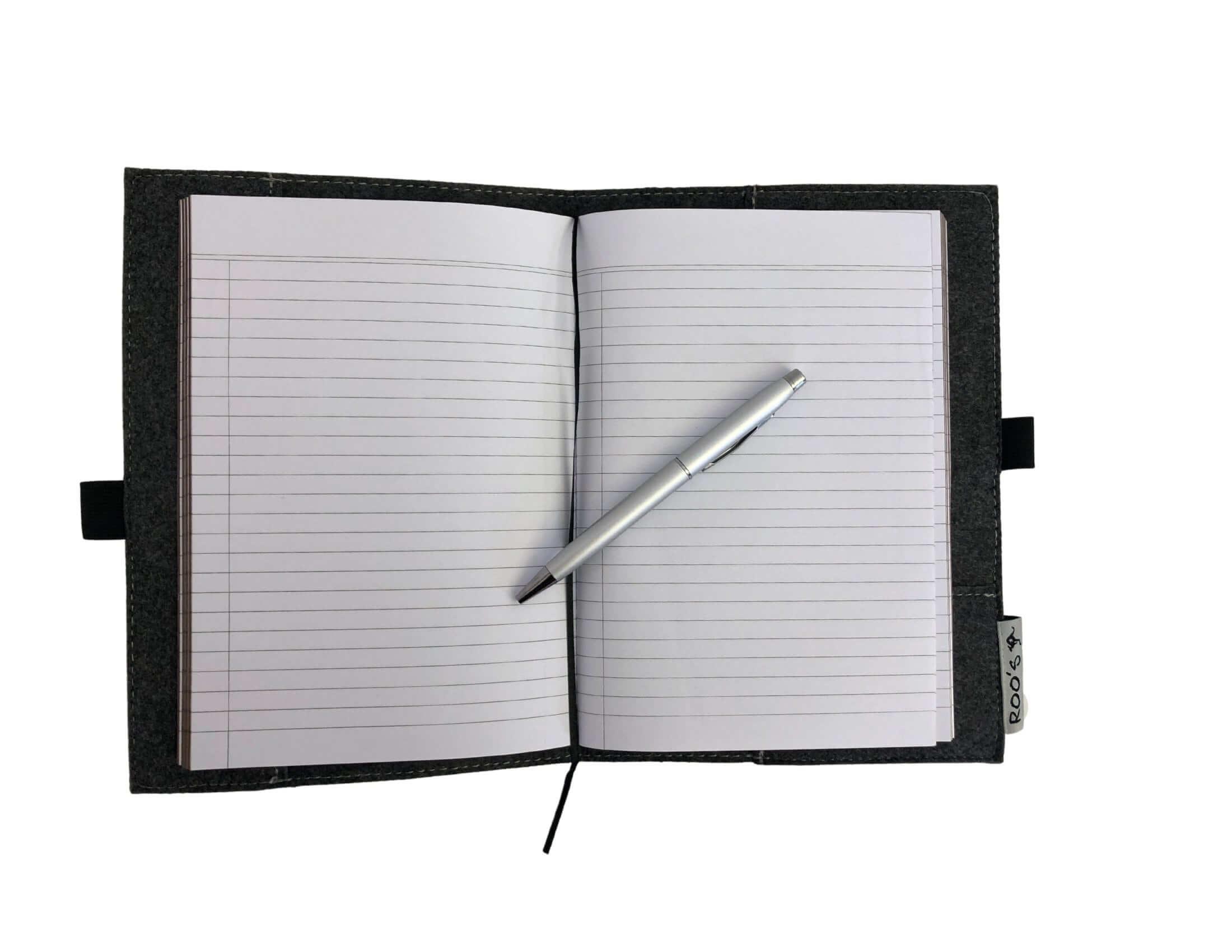 Hefthülle | Filz | DIN A5 | personalisiert - Roo's Gift Shop