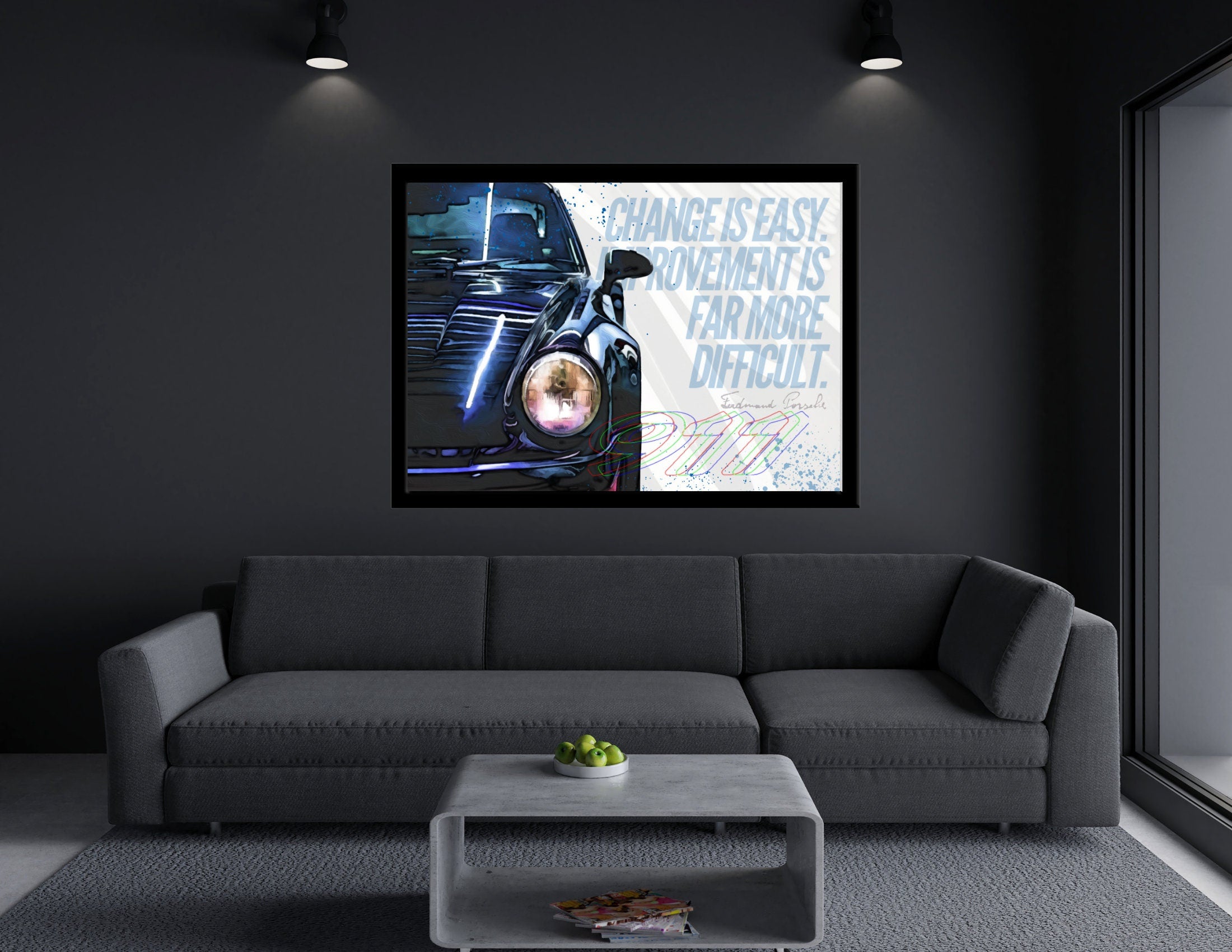 Porsche 911 Art Print | Digital Print | Car Art | Auto Poster | Kunstdruck | Sportwagen | Geschenk für Männer | Porsche Bild | 911er