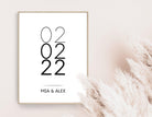 Poster Hochzeit | Personalisierung | Namen & Termin - Roo's Gift Shop