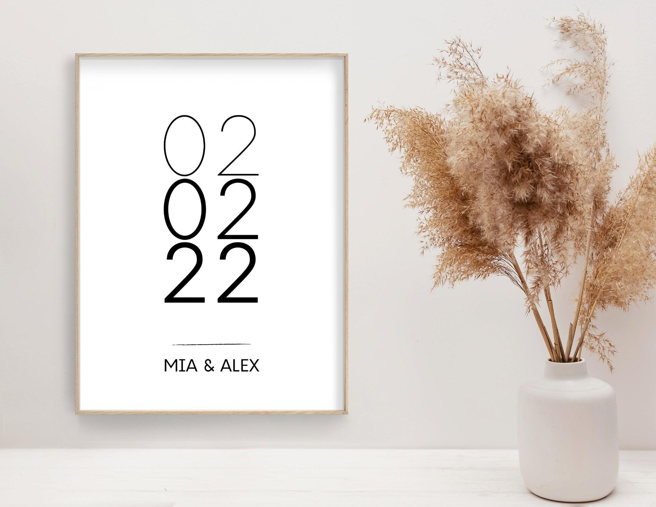 Poster Hochzeit | Personalisierung | Namen & Termin - Roo's Gift Shop