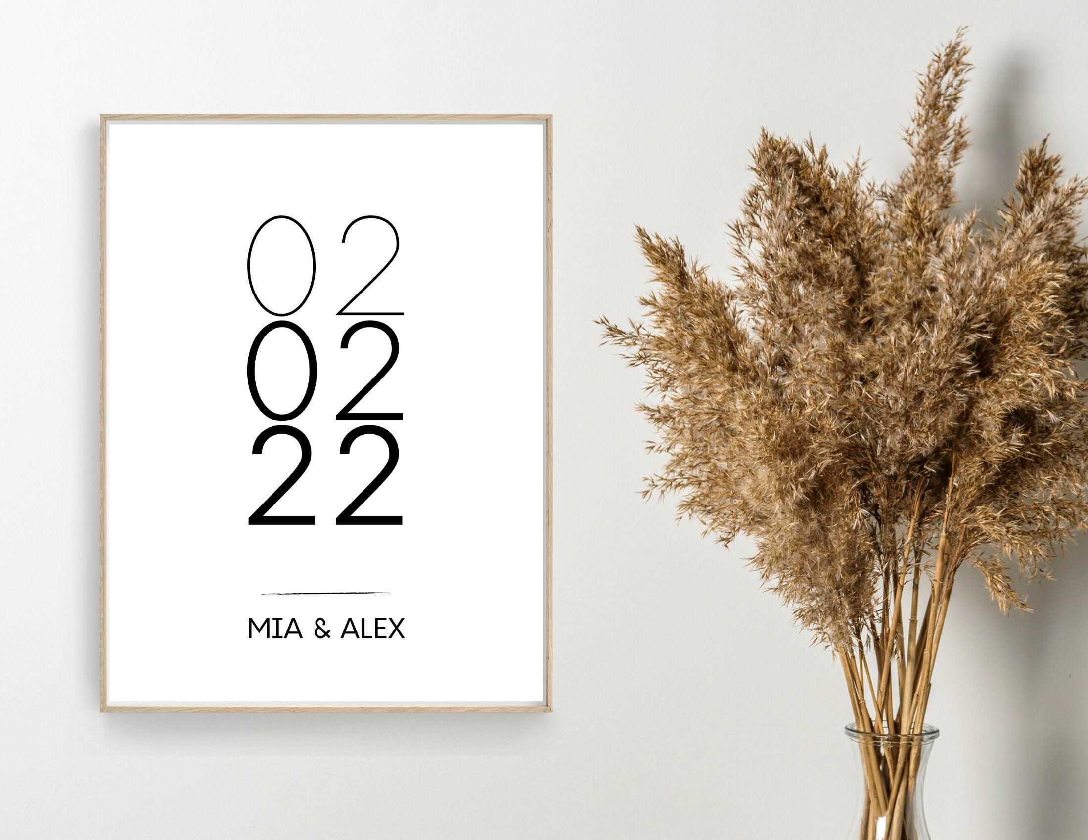 Poster Hochzeit | Personalisierung | Namen & Termin - Roo's Gift Shop