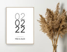 Poster Hochzeit | Personalisierung | Namen & Termin - Roo's Gift Shop
