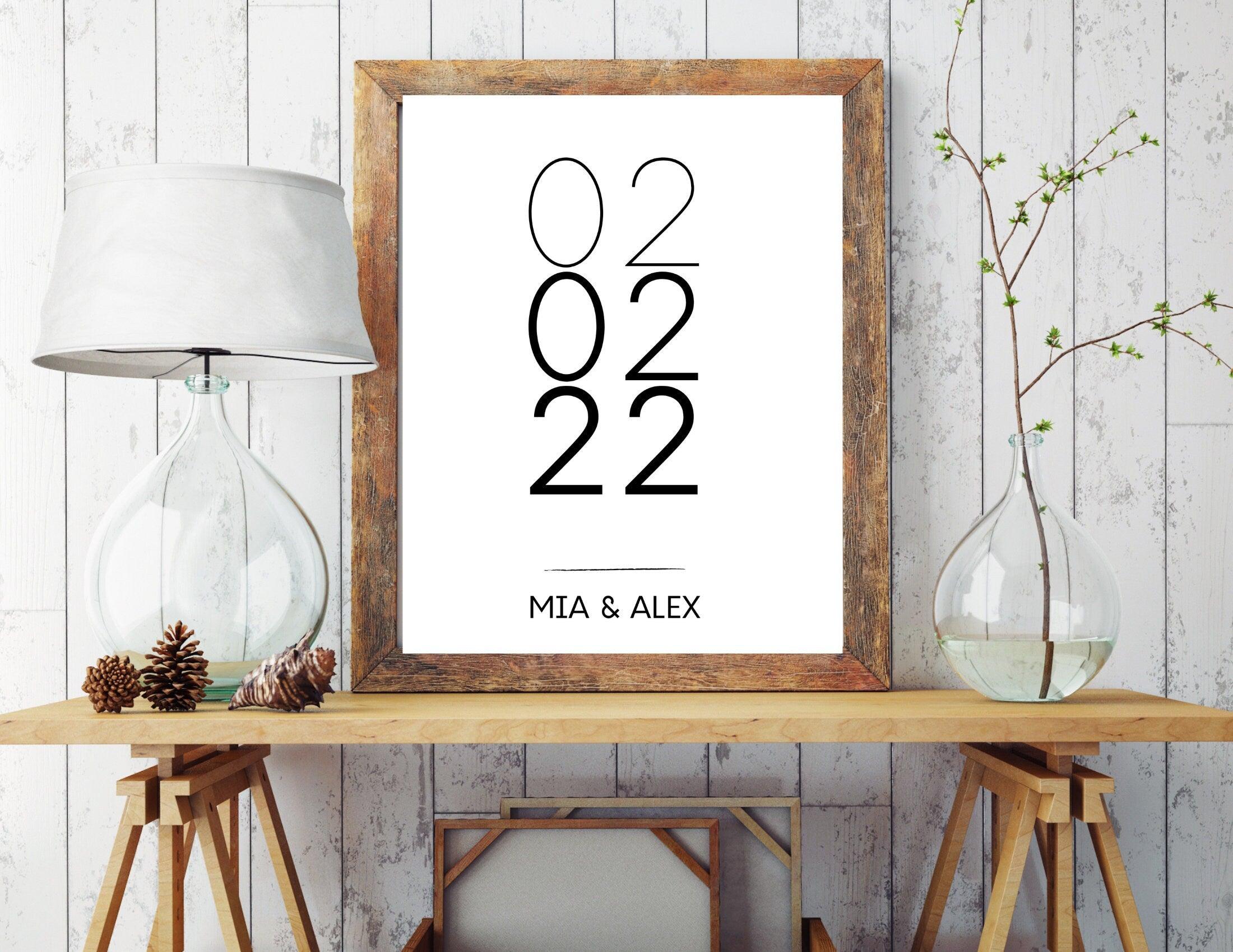 Poster Hochzeit | Personalisierung | Namen & Termin - Roo's Gift Shop