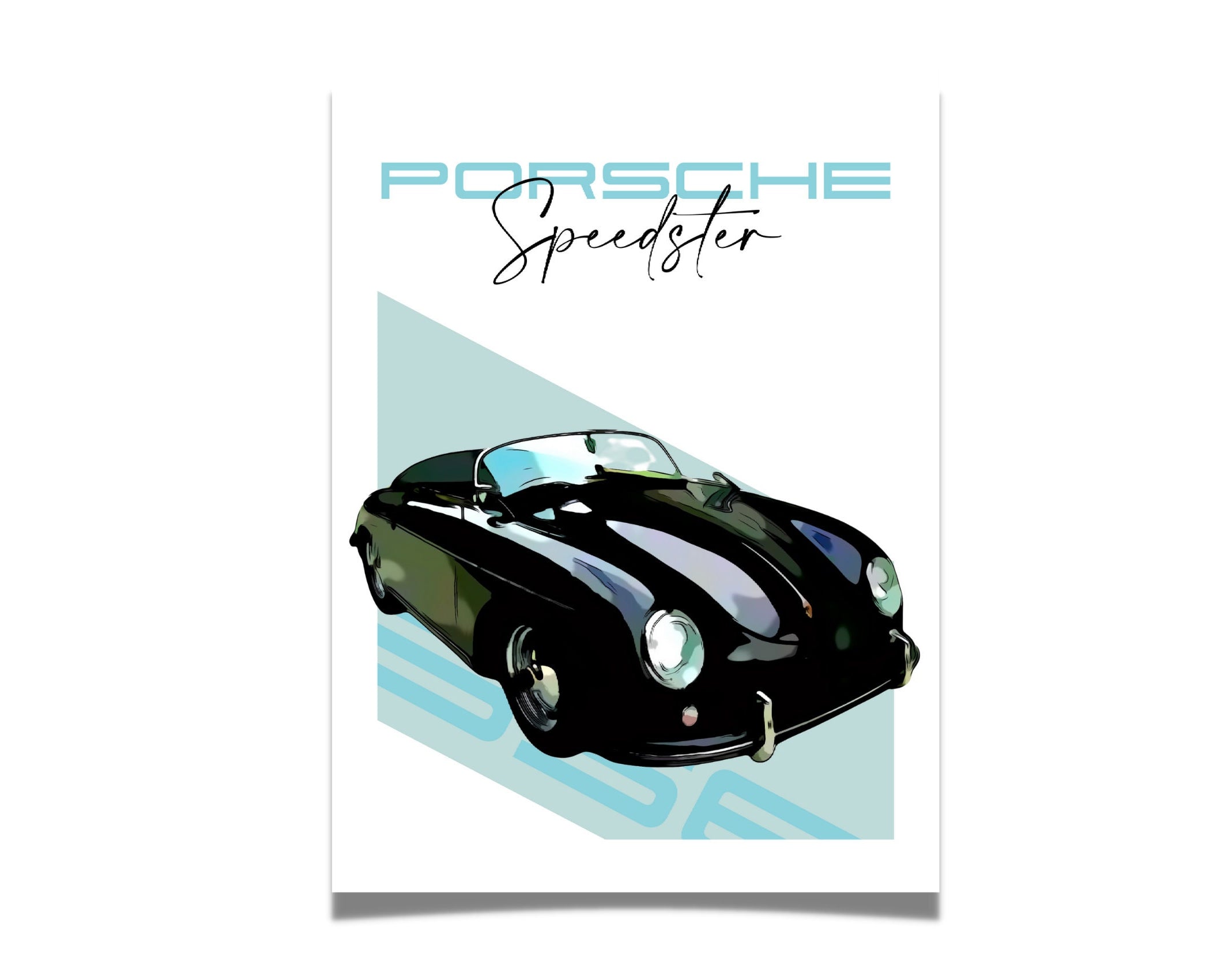Porsche Speedster 356 | Art Print | Digital Print | Auto Poster