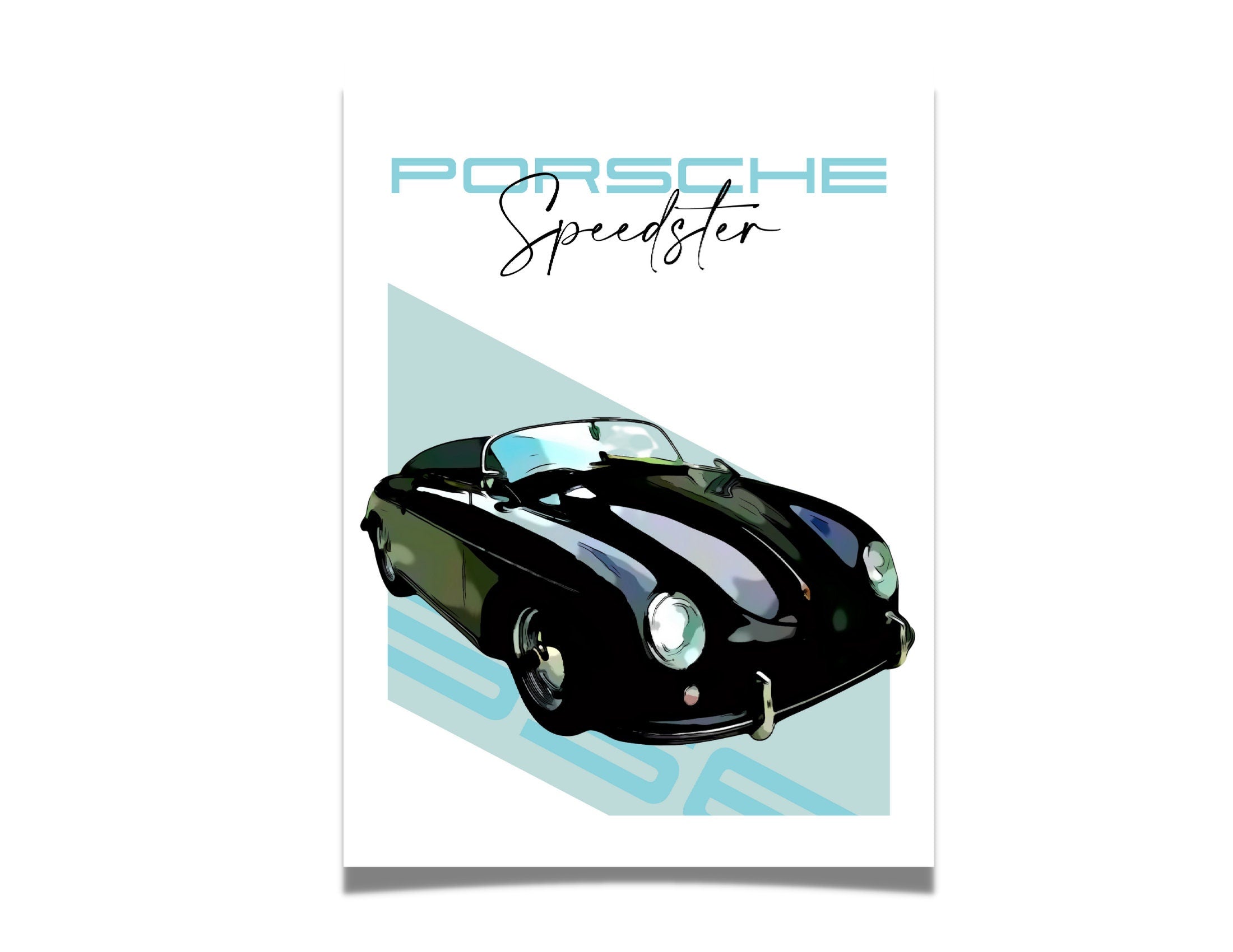 Porsche Speedster 356 | Art Print | Digital Print | Auto Poster