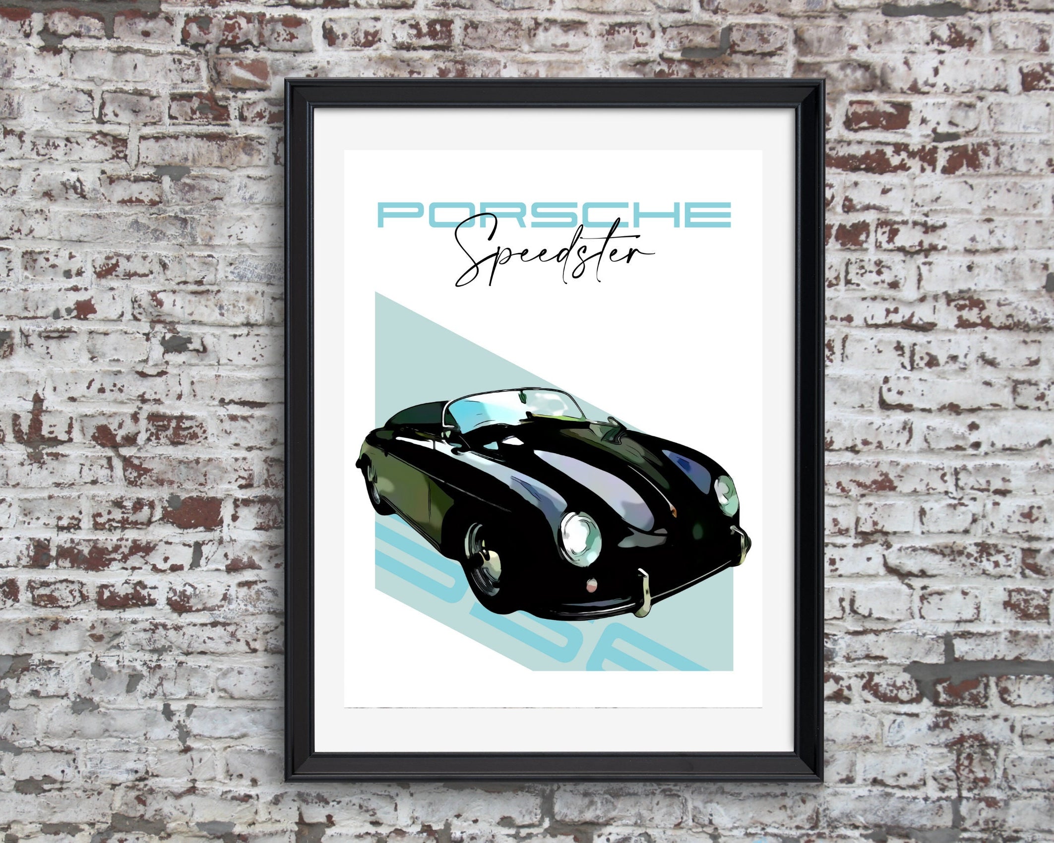 Porsche Speedster 356 | Art Print | Digital Print | Auto Poster