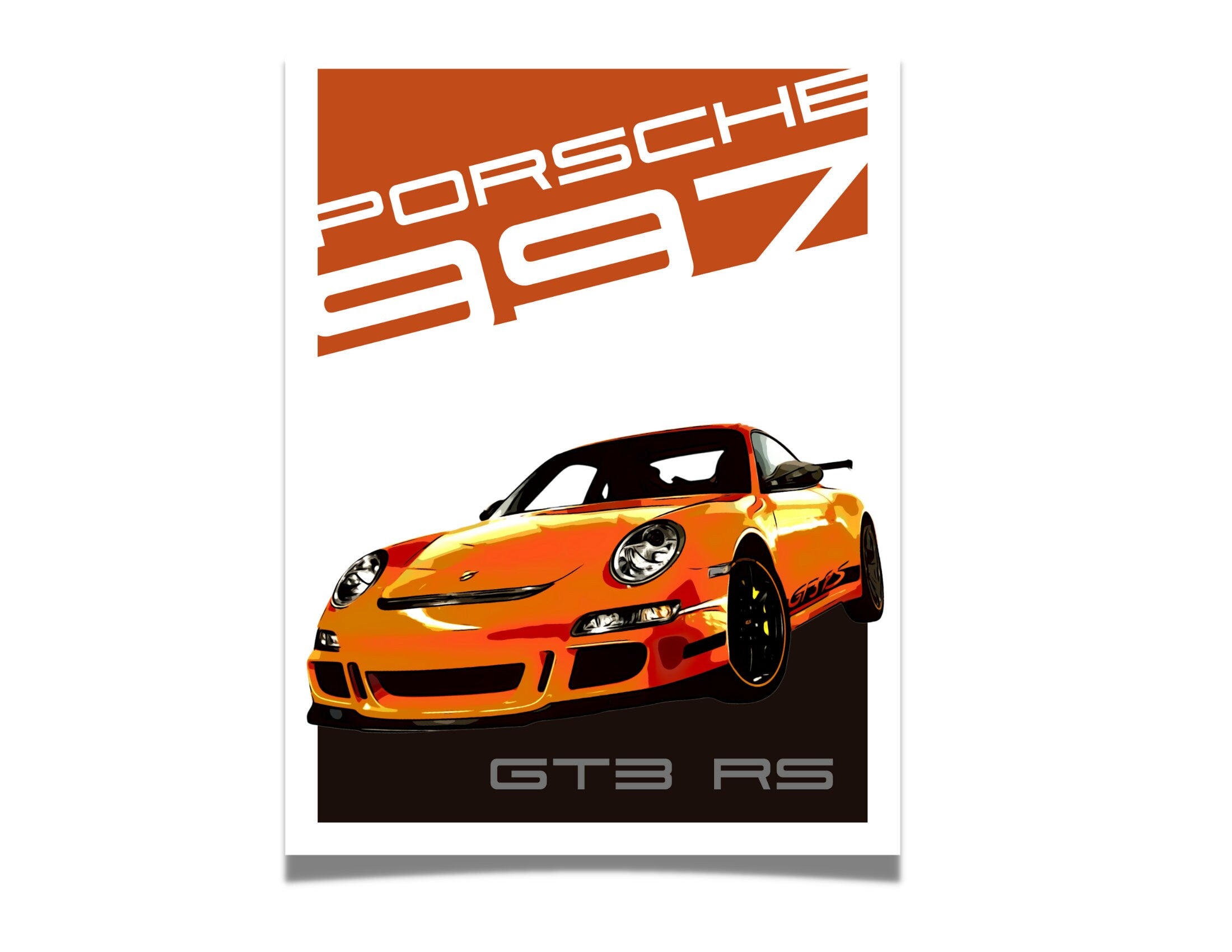 Porsche 997 GT3 RS | Art Print | Digital Print | Auto Poster