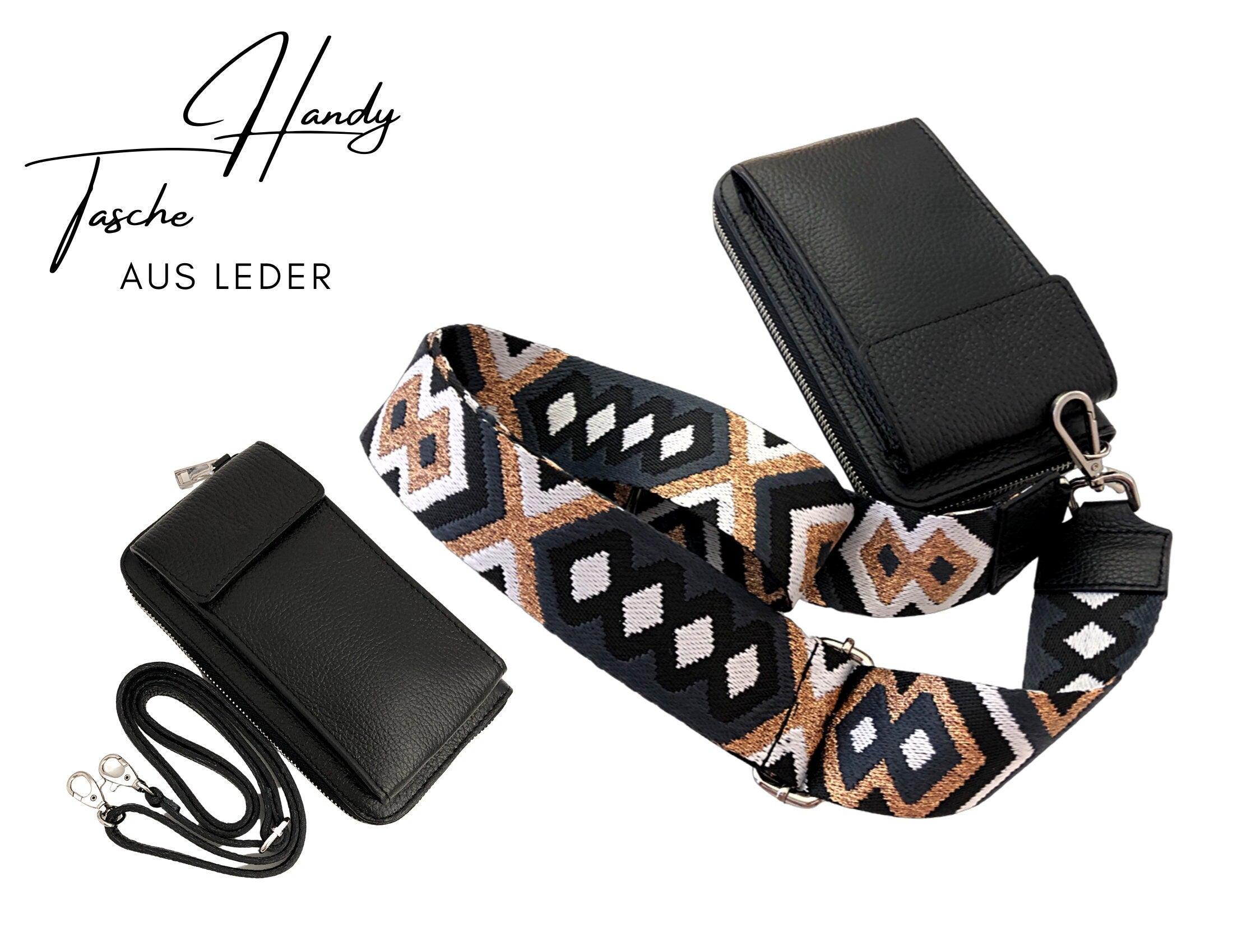 Handyportemonnaie | Echt Leder | schwarz - Roo's Gift Shop