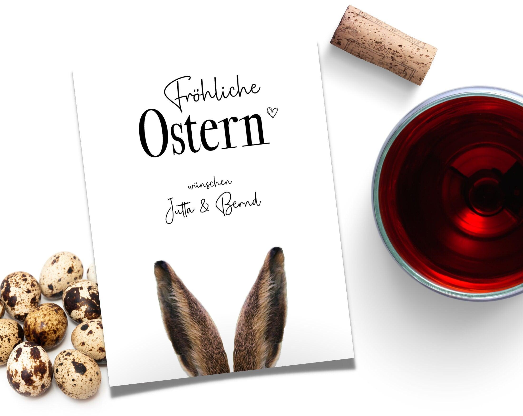 Personalisiertes Weinflaschen Etikett | Geschenk Ostern | Osterwein - Roo's Gift Shop