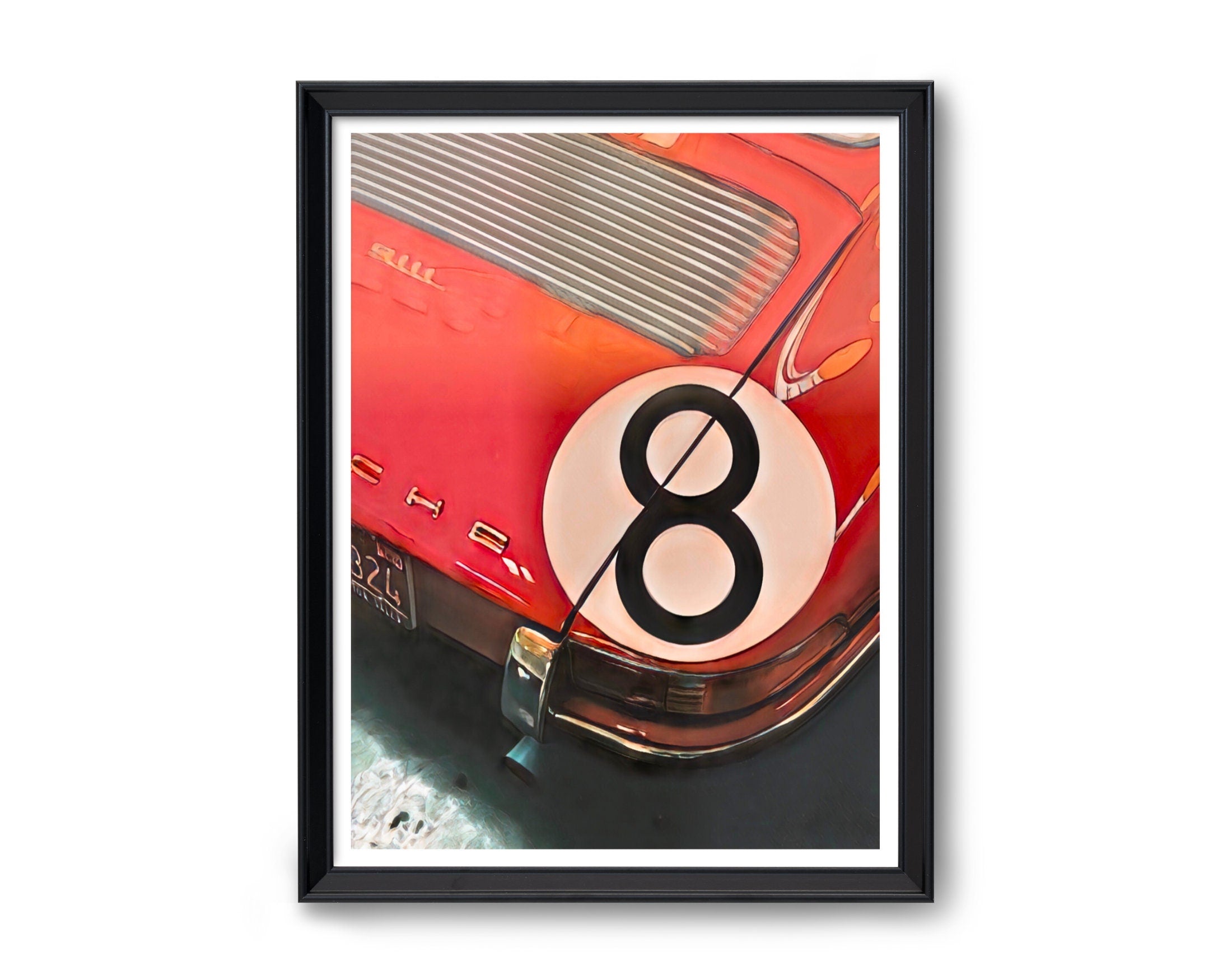 Poster roter Porsche | Digital Print | Auto Poster