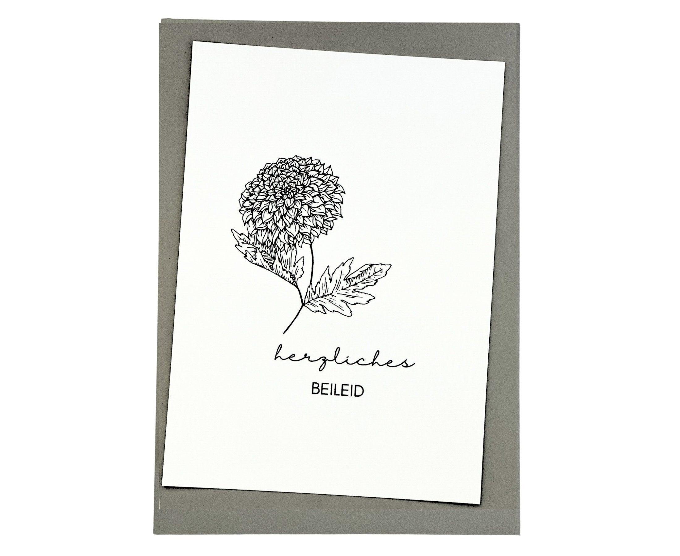 Karte | Trauer | Set 2 Stück | moderne Kondolenzkarten - Roo's Gift Shop