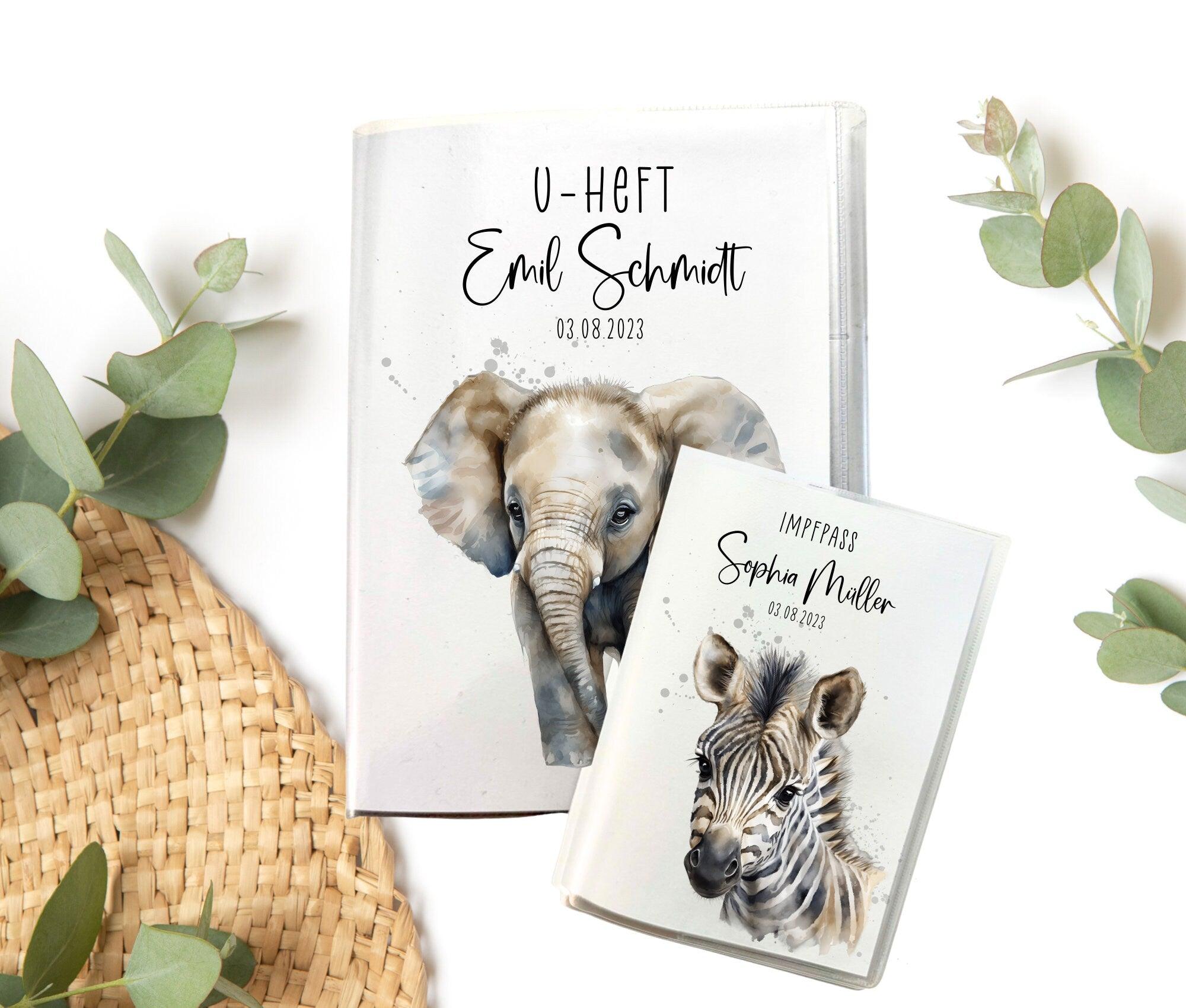 U-Heft und Impfpass Hülle | personalisiert mit Namen | Tiermotive - Roo's Gift Shop