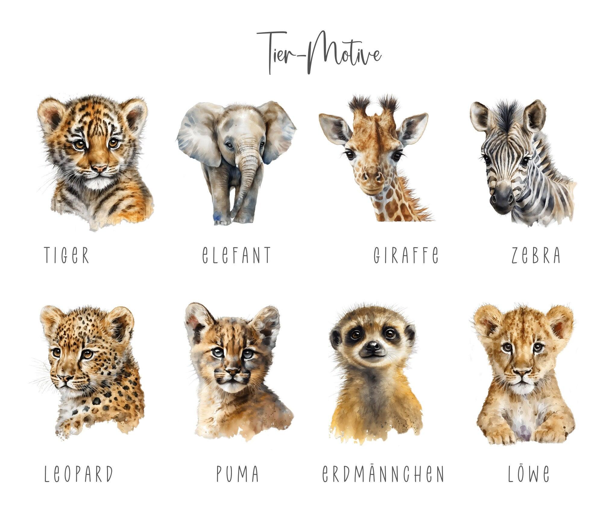 U-Heft und Impfpass Hülle | personalisiert mit Namen | Tiermotive - Roo's Gift Shop