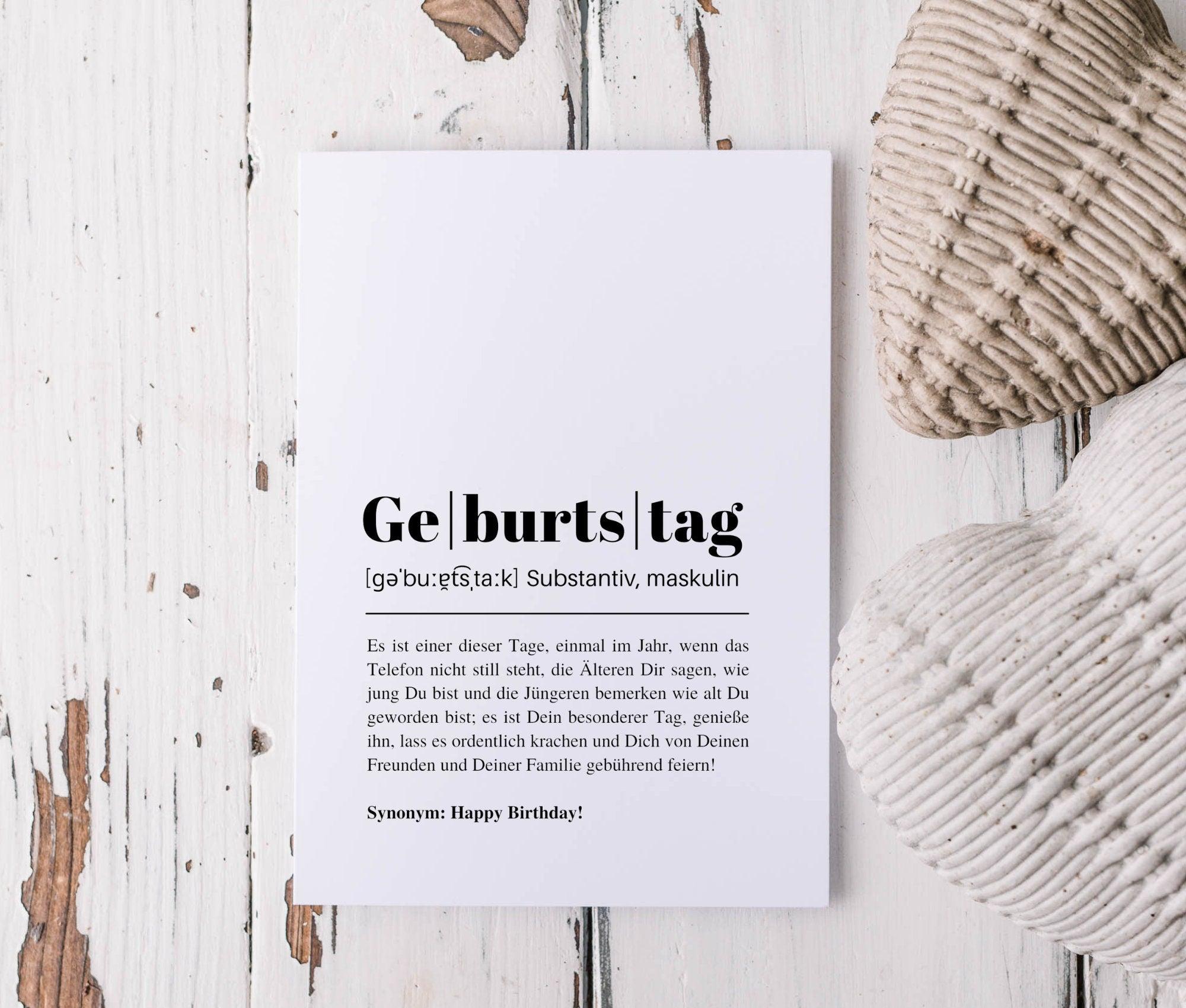 Karte Geburtstag | Happy Birthday | Kraftpapierumschlag - Roo's Gift Shop