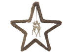 Deko Stern aus Echtfell | Hirsch | Weihnachtsdeko | Großer Stern | Fensterdeko | Fell | Persianer | Glitzer Rentier | Weihnachten | Xmas