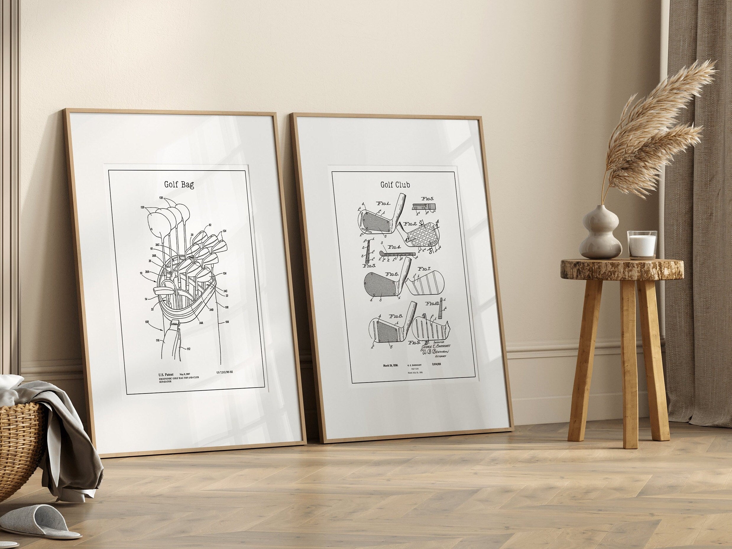 Golf Poster Vintage Patent | Digitaler Download | 6 Poster