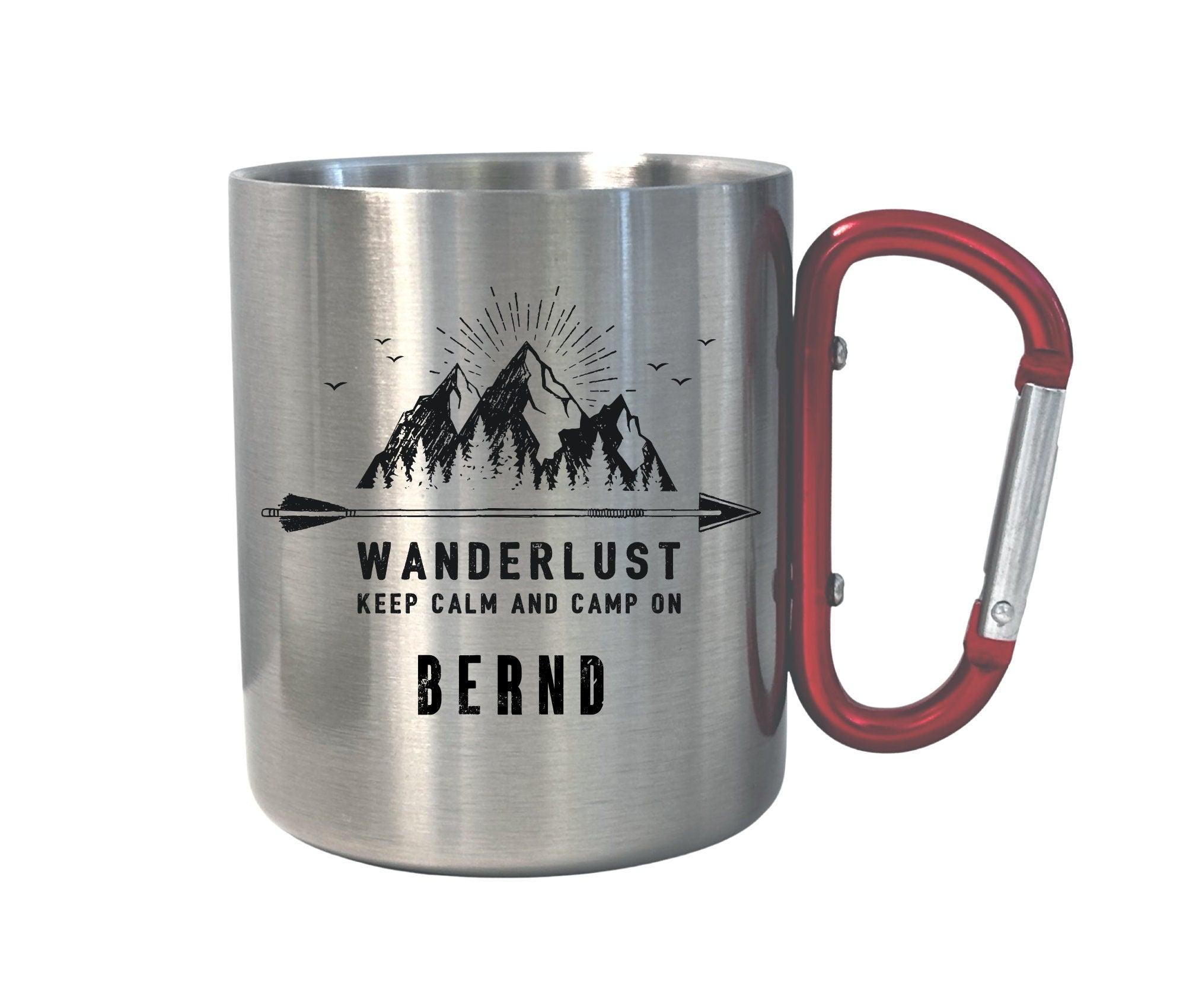 Karabinertasse | Personalisierbar | Tasse Camping Wandern - Roo's Gift Shop