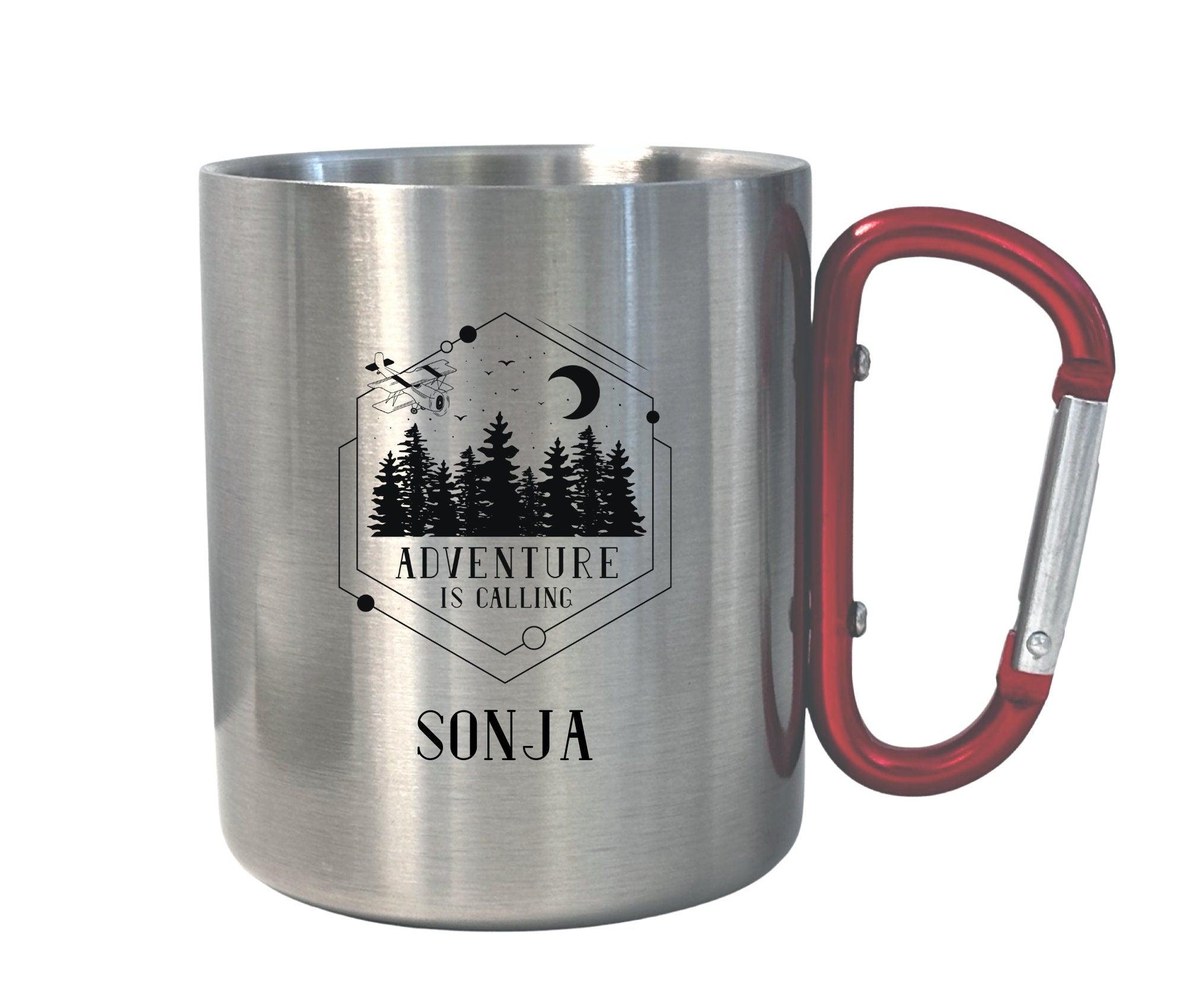 Karabinertasse | Personalisierbar | Tasse Camping Wandern - Roo's Gift Shop