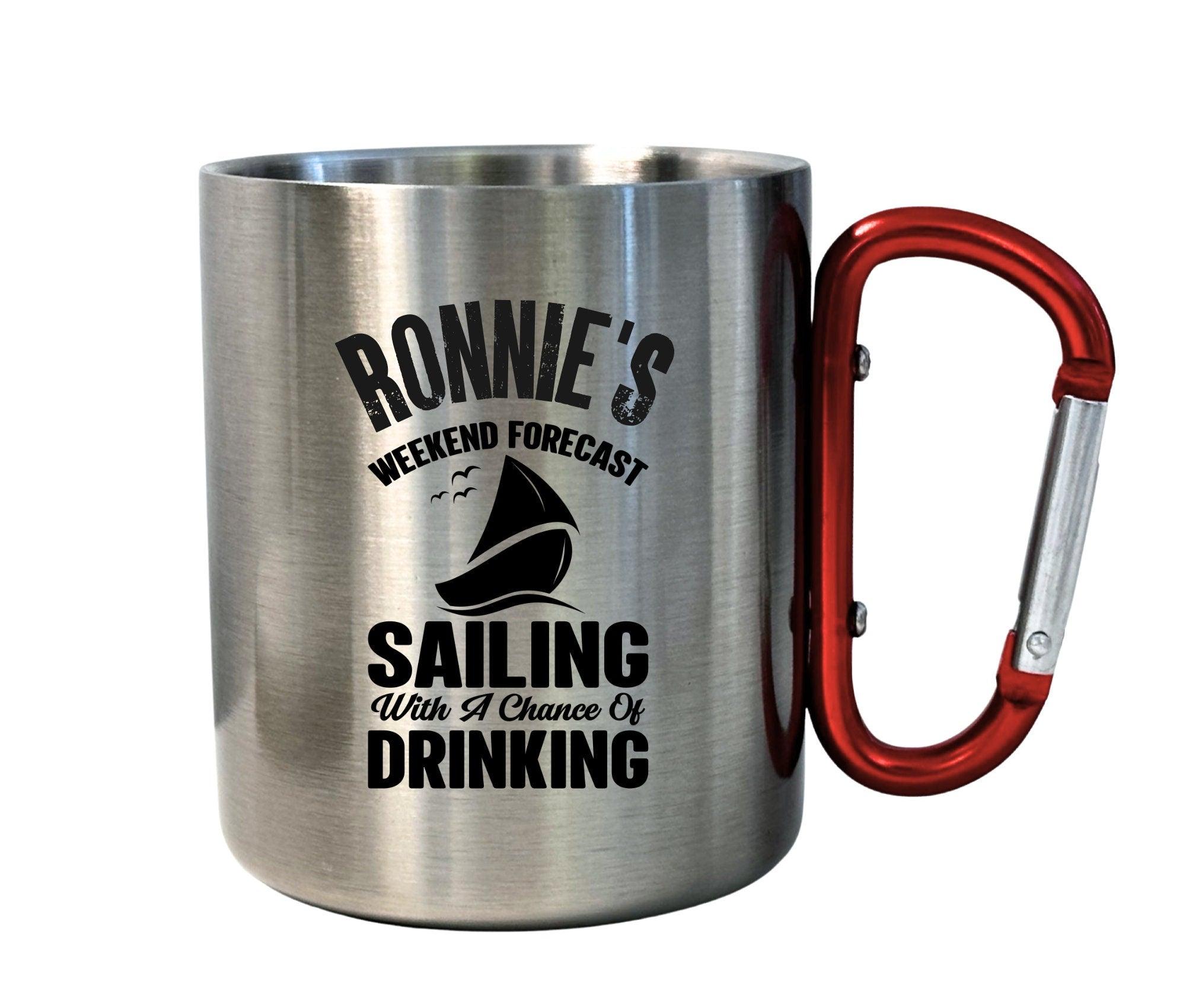 Karabinertasse | Personalisierbar | Tasse Segler Boot - Roo's Gift Shop